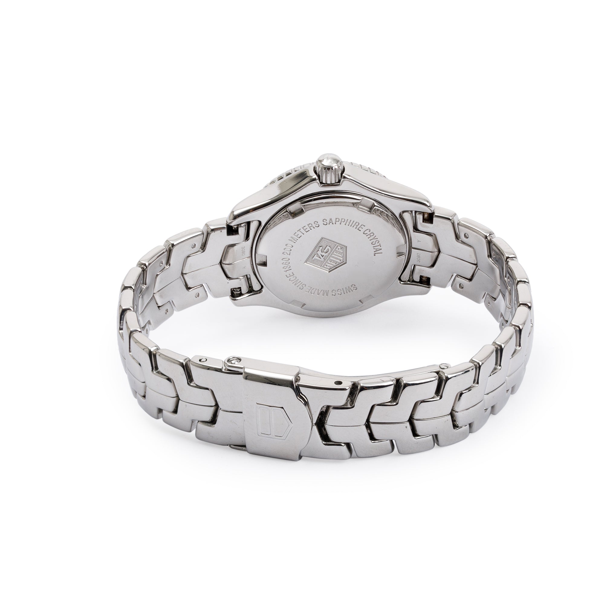 Tag Heuer Stainless Steel Link 27 MM Diamond Dial Watch