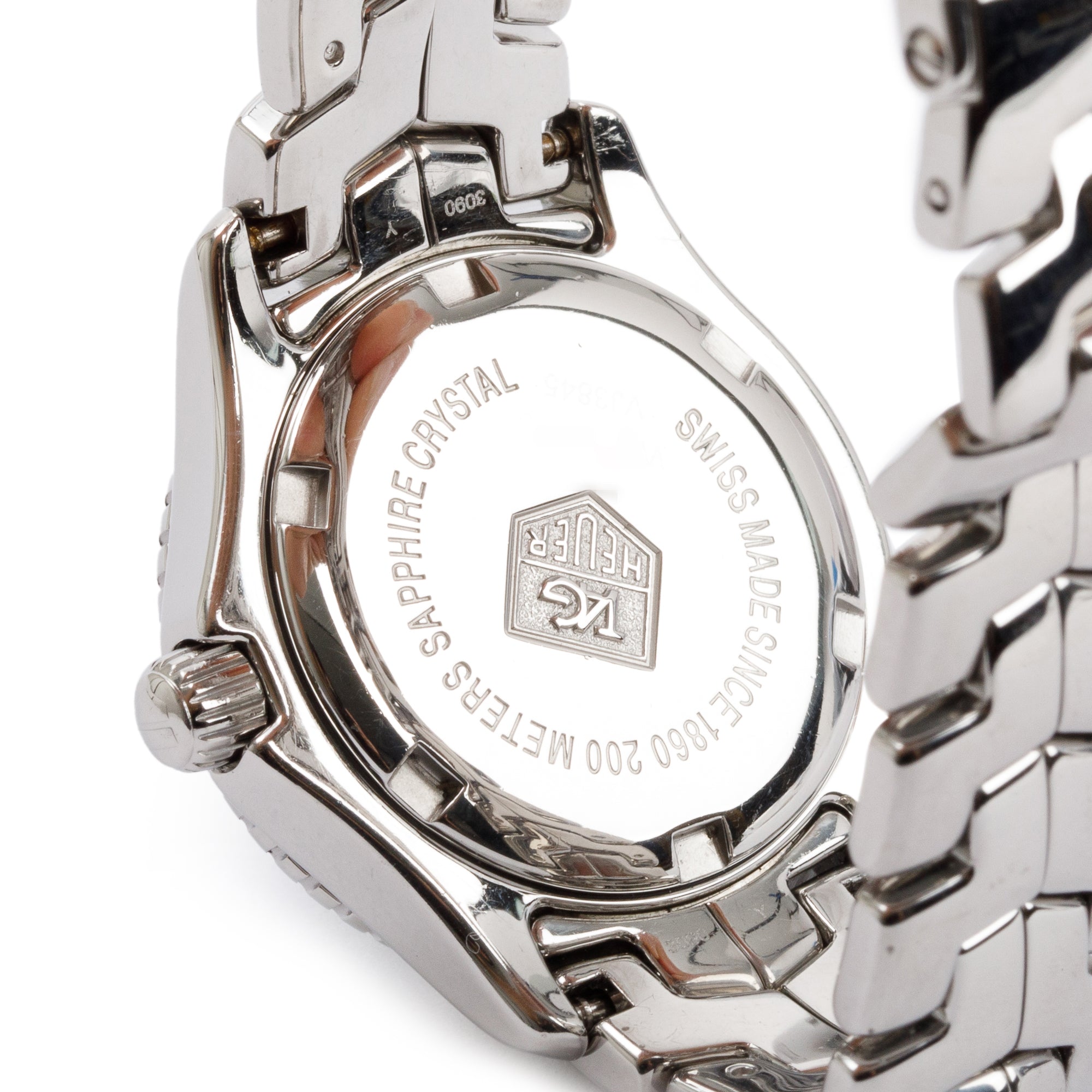 Tag Heuer Stainless Steel Link 27 MM Diamond Dial Watch
