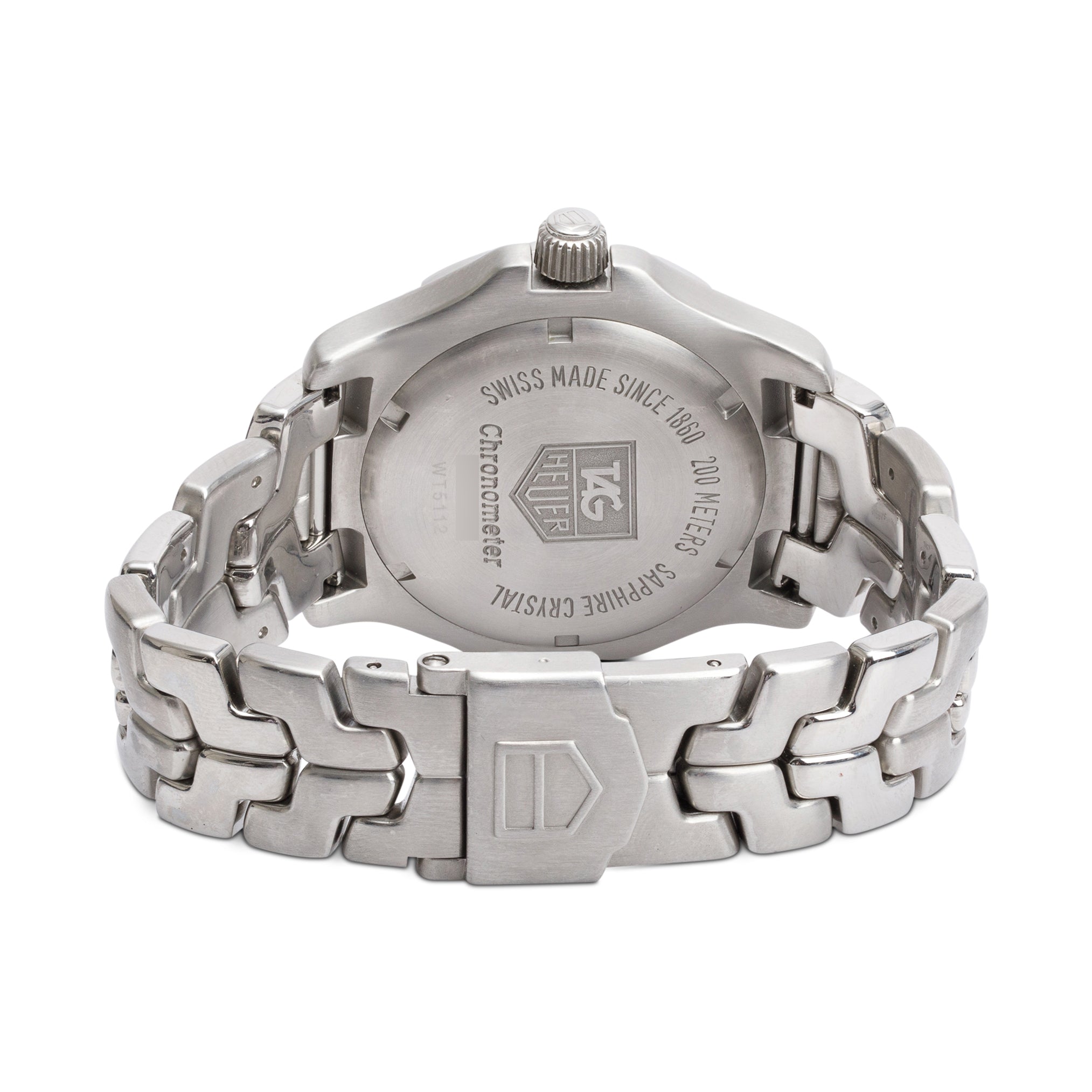 Tag Heuer Stainless Steel Link 41 MM Blue Dial 200M Chronometer Automatic Watch WT5112 w/ Box