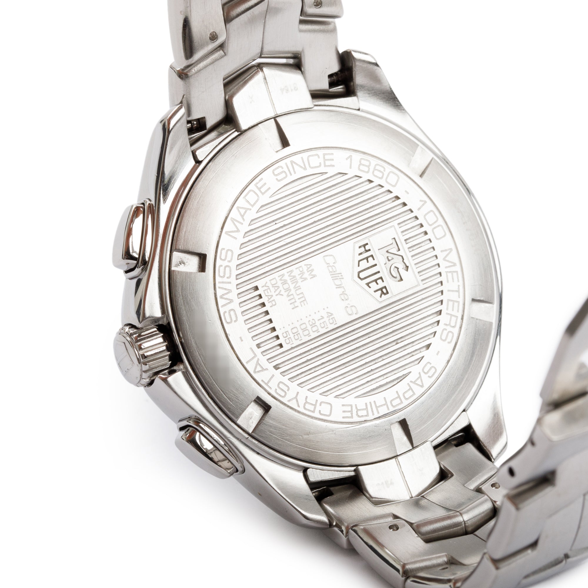 Tag Heuer Stainless Steel Link Calibre S 43 MM Watch w/ Box