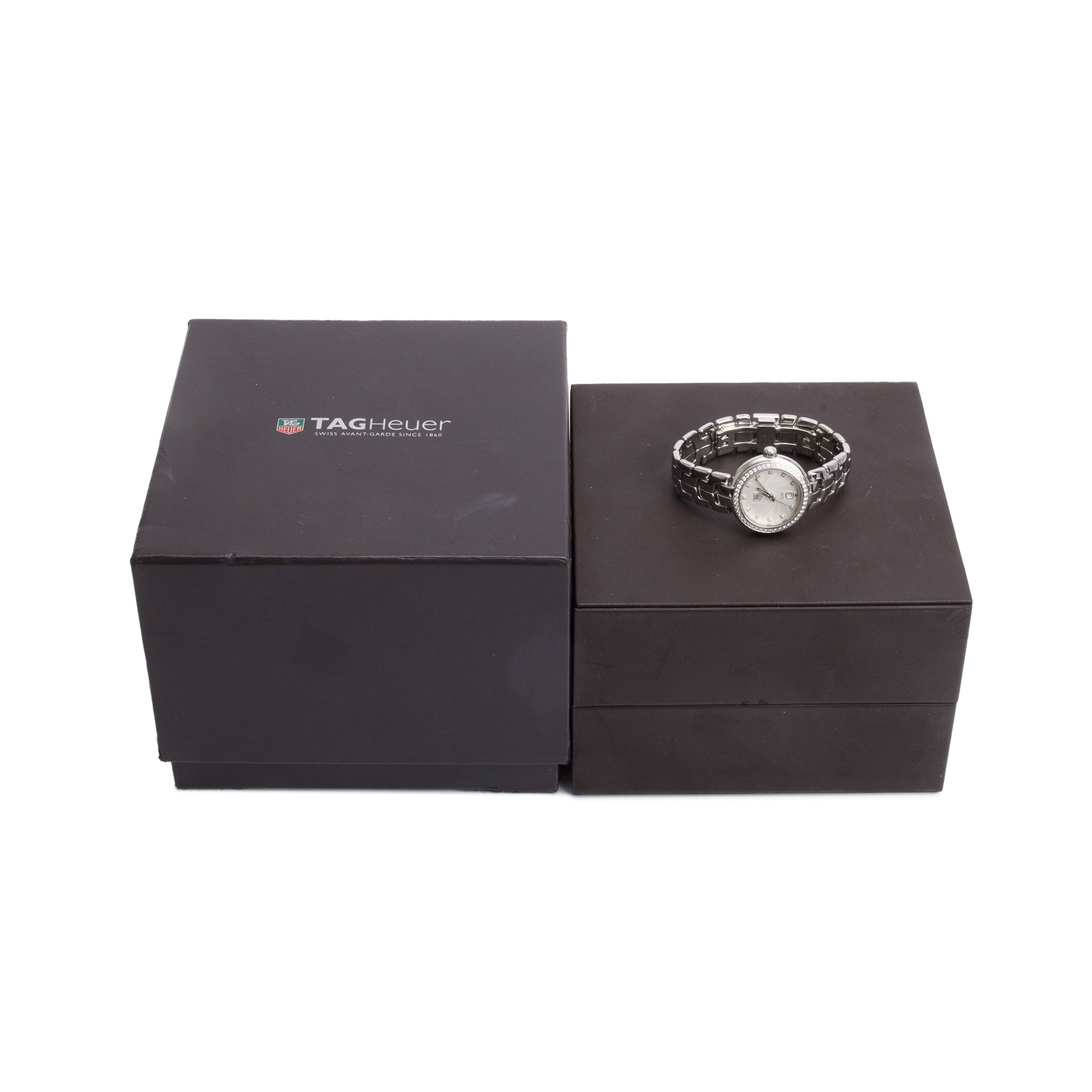 Tag Heuer Stainless Steel Link Diamond Bezel & Diamond Dial 29 MM Watch WAT1414 w/ Box