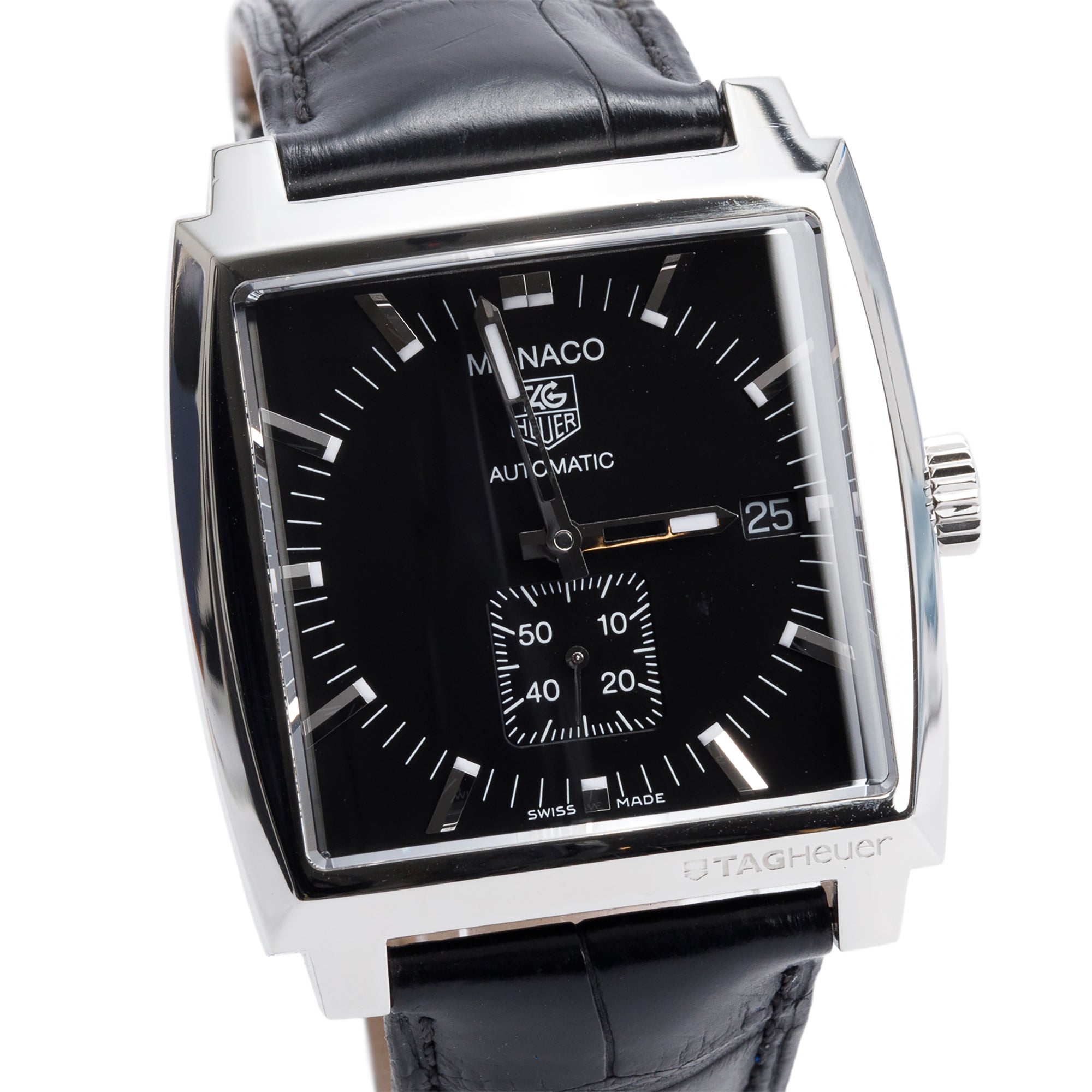 Tag Heuer Stainless Steel Monaco 37 MM Automatic Watch WW2110-0 w/ Box & Papers