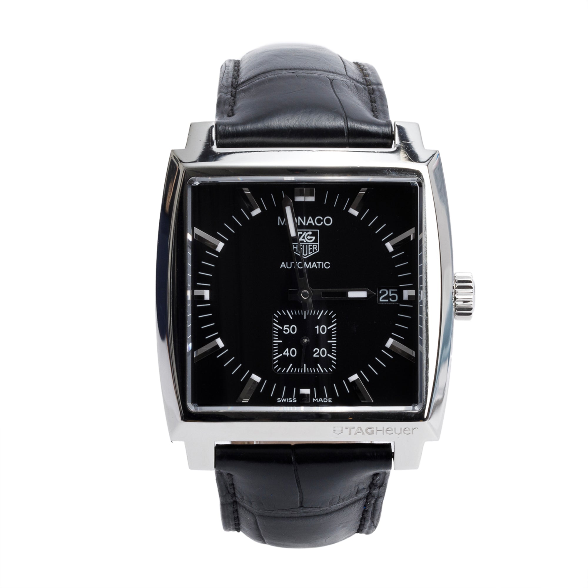 Tag Heuer Stainless Steel Monaco 37 MM Automatic Watch WW2110-0 w/ Box & Papers