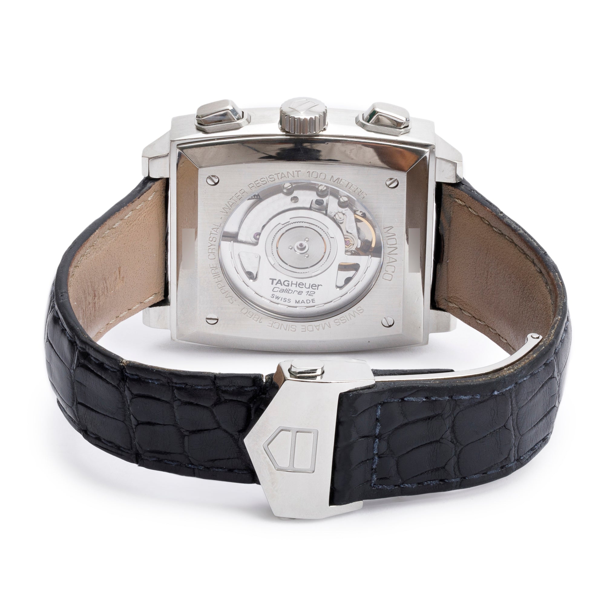 Tag Heuer Stainless Steel Monaco 39 MM Automatic Chronograph Watch CAW2111-1 w/ Box, Papers & Extra Strap