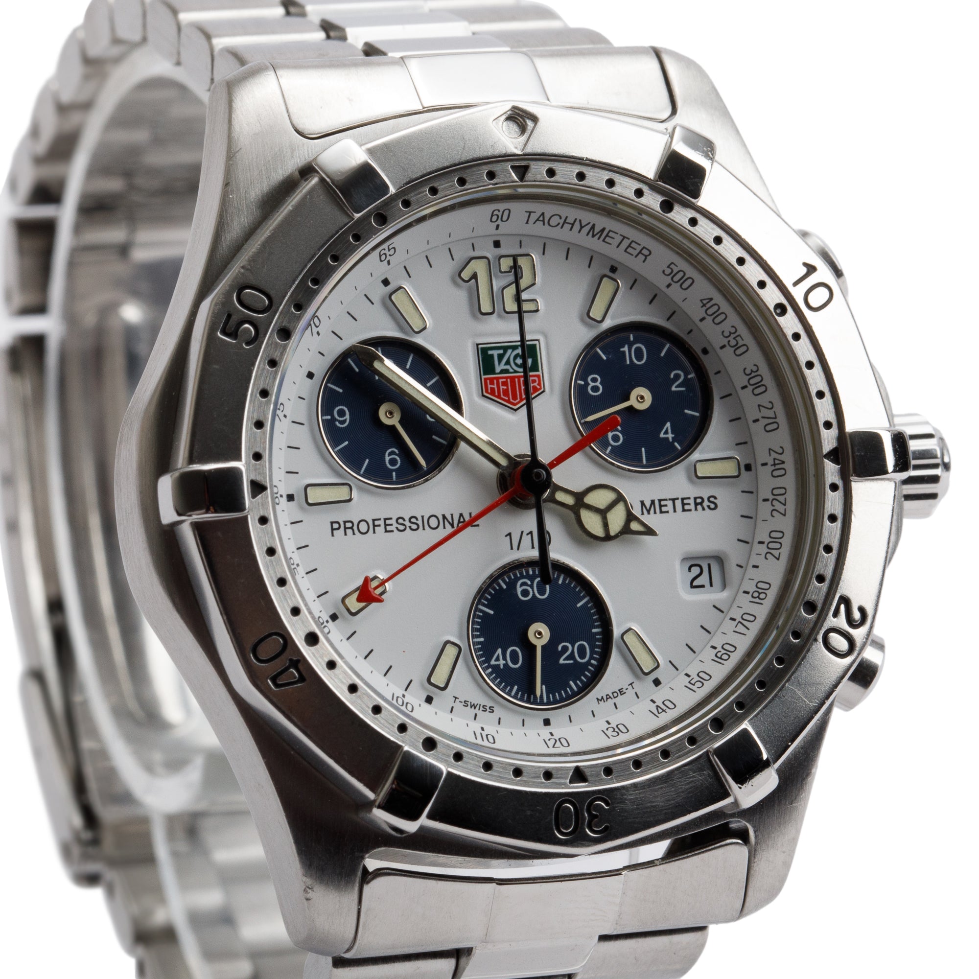 Tag Heuer Stainless Steel Professional 38 MM Chronograph Watch