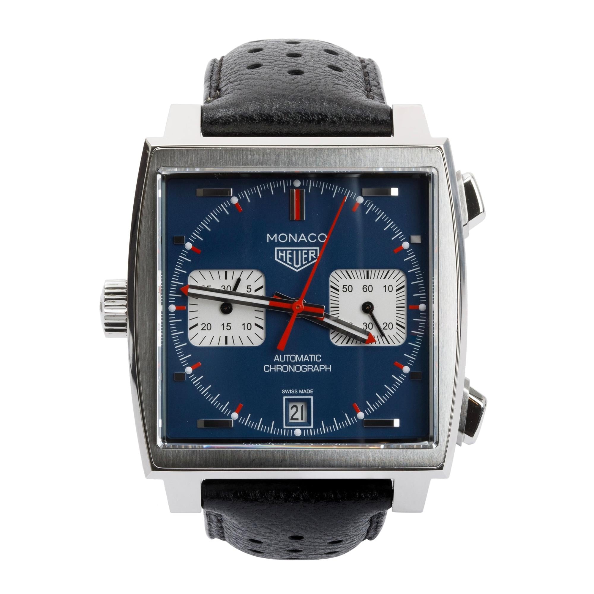 Tag Heuer Stainless Steel Steve McQueen Edition Monaco Automatic Chronograph Watch w/ Box & Papers
