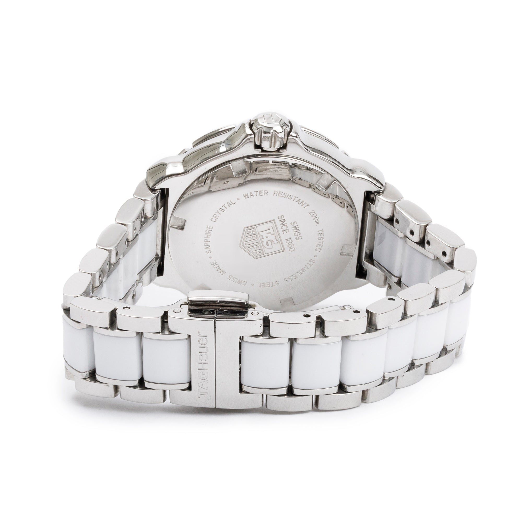 Tag Heuer Stainless Steel & White Ceramic Diamond Bezel Formula 1 37 MM Watch