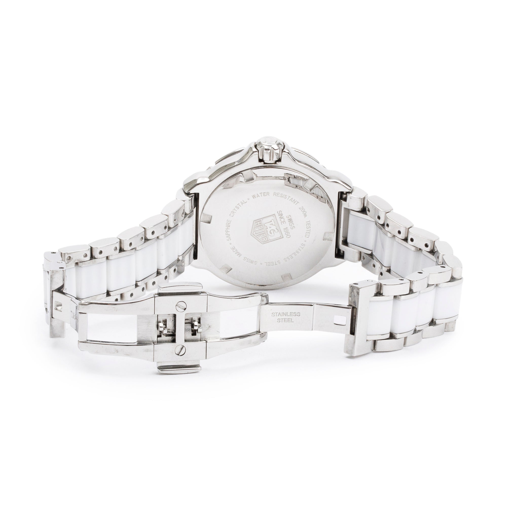 Tag Heuer Stainless Steel & White Ceramic Diamond Bezel Formula 1 37 MM Watch