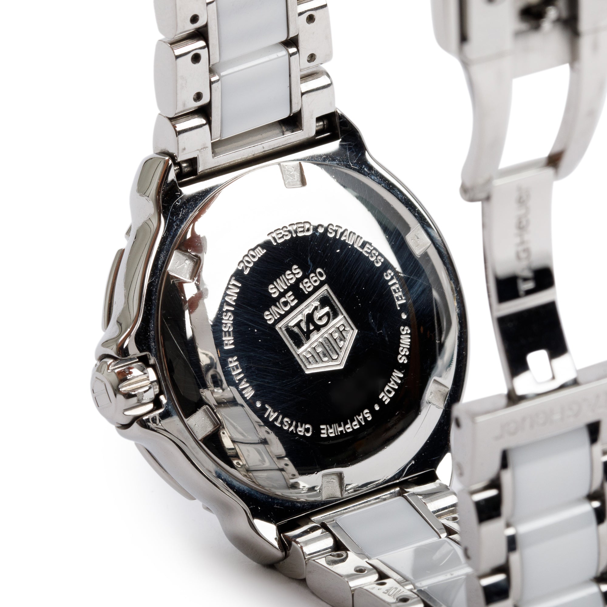 Tag Heuer Stainless Steel & White Ceramic Diamond Bezel Formula 1 37 MM Watch