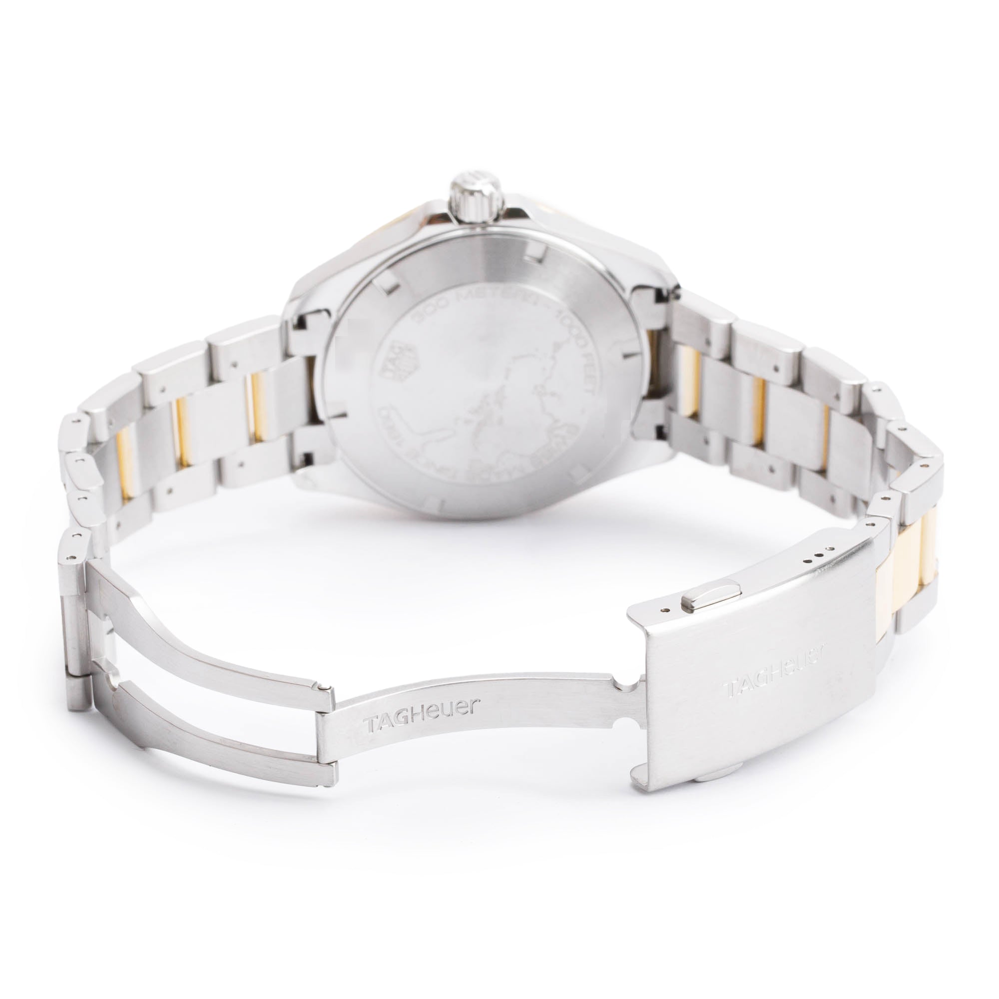 Tag Heuer Stainless Steel & Yellow Gold Plated Caribbean Edition Aquaracer 41 MM Quartz Watch WBD1121 w/ Box & Papers