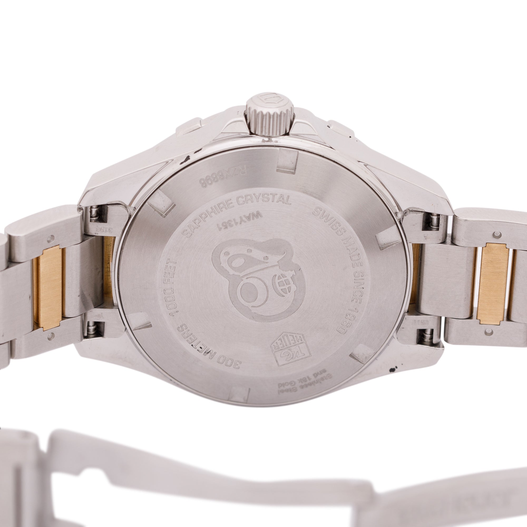 Tag Heuer Two-Tone Aquaracer Diamond Dial Quartz Watch w/ Box & Papers