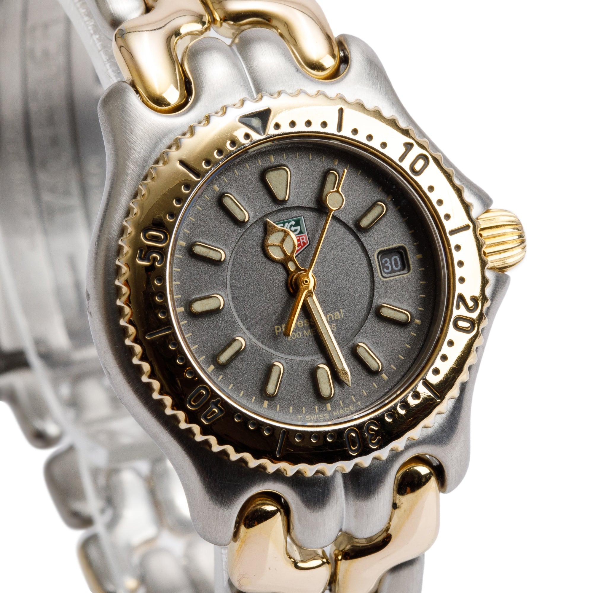 Tag Heuer Two-Tone Stainless Steel Professional Link 28 MM Watch WG1320-KO w/ Box