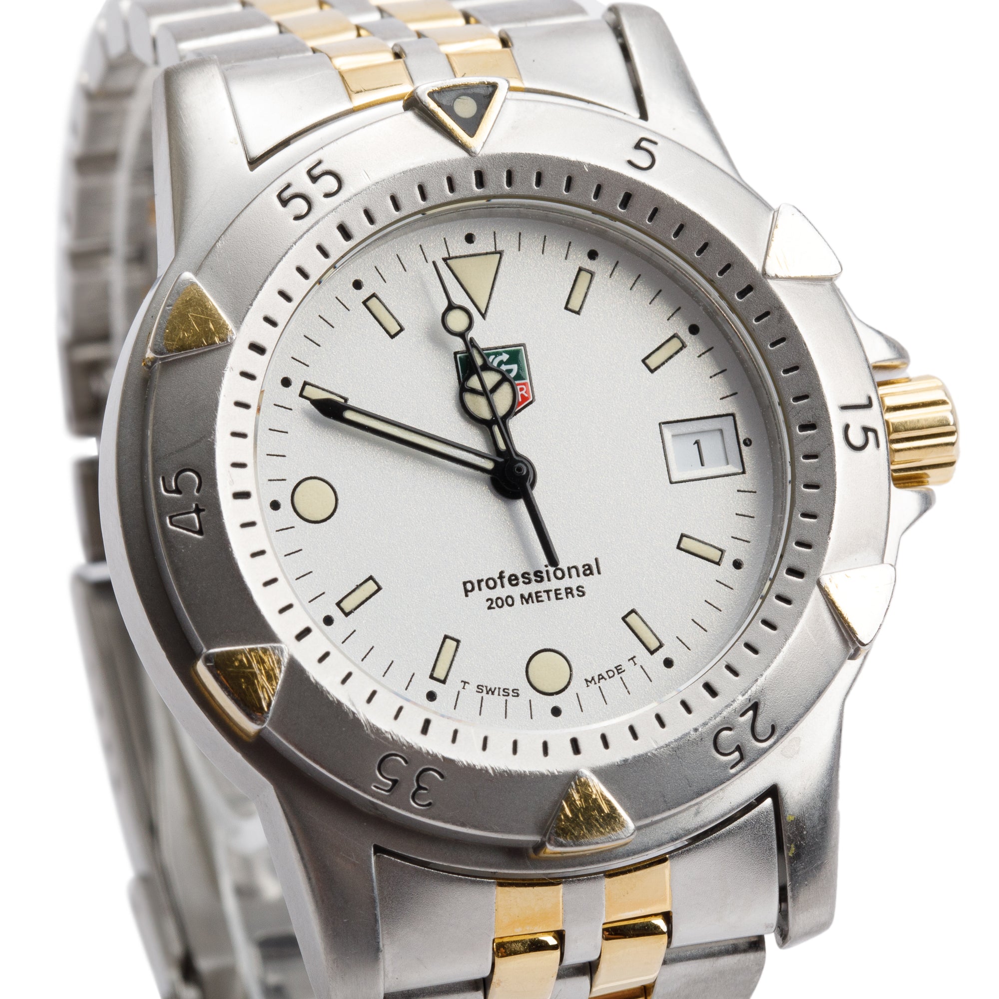 Tag Heuer Vintage Two-Tone Stainless Steel 1500 Professional 35 MM Watch WD1221