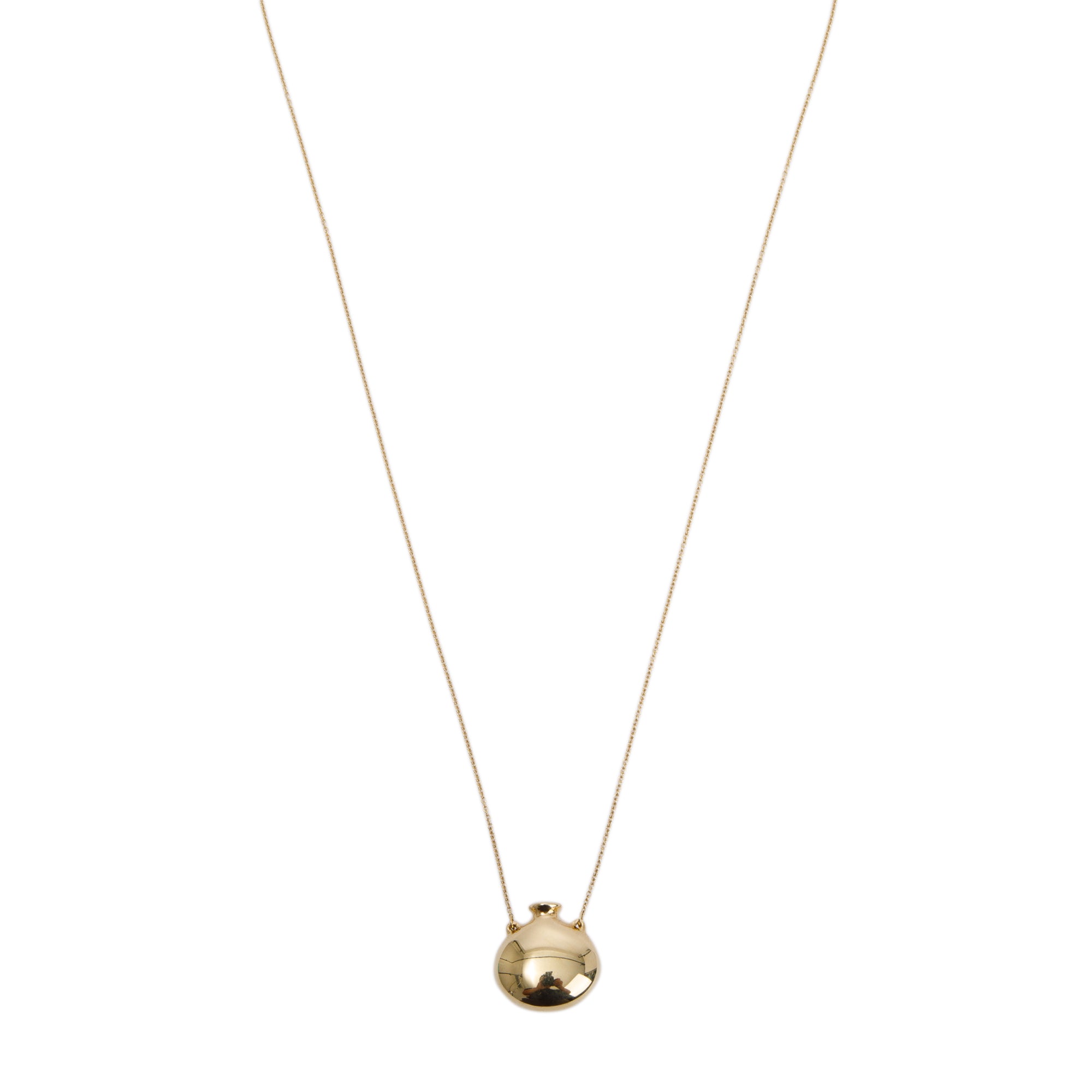 Tiffany & Co. 18k Gold Elsa Peretti Round Bottle Pendant Necklace w/ Box