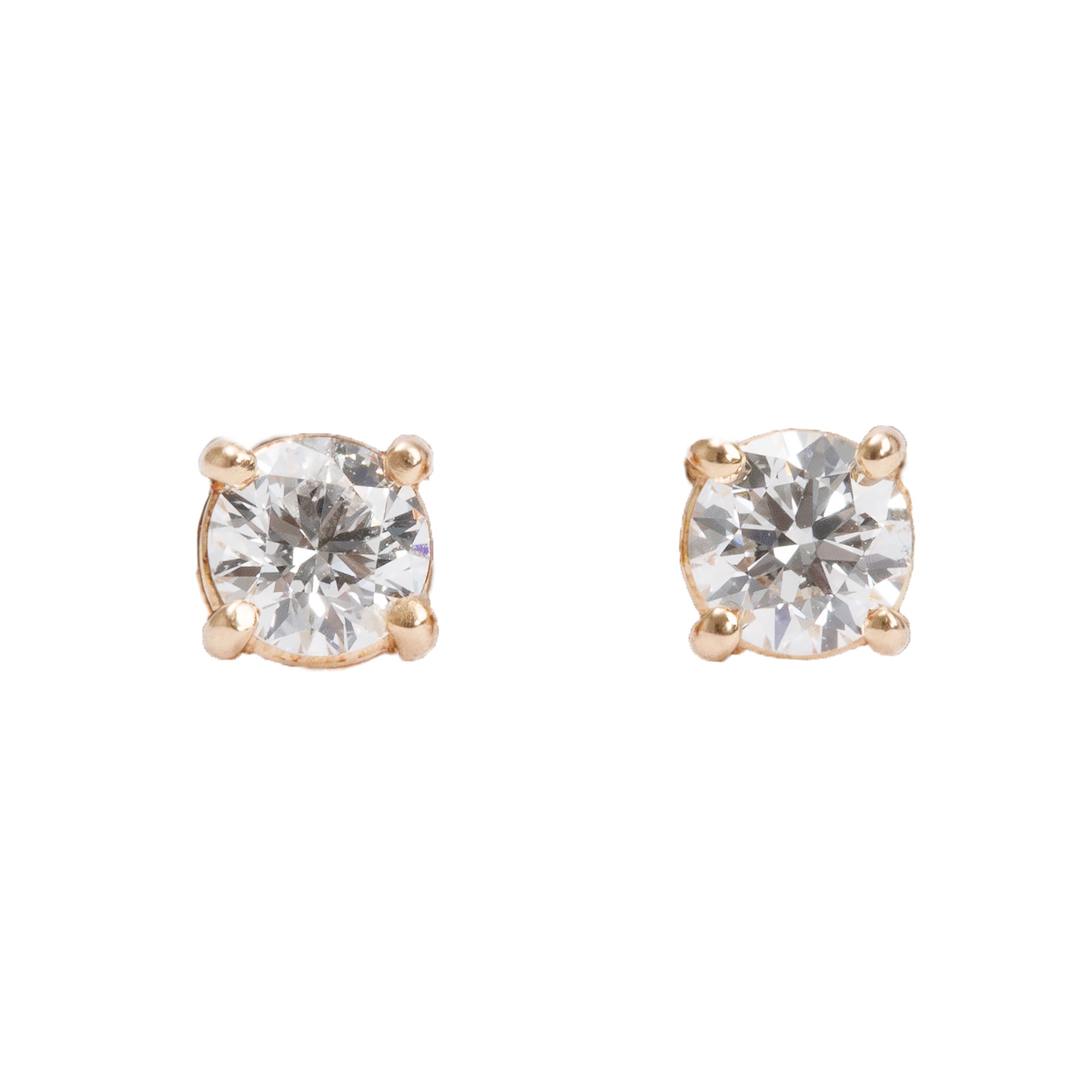 Tiffany & Co. 18k Rose Gold 0.29 tcw Diamond Stud Earrings w/ Box