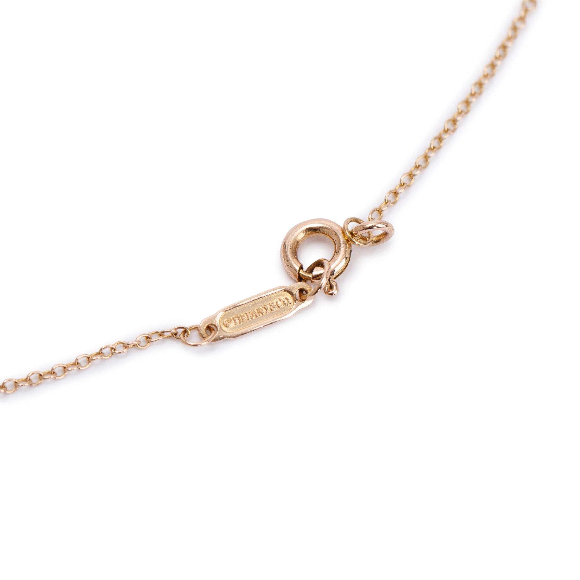 Tiffany & Co. 18k Rose Gold Knot Key Pendant Necklace