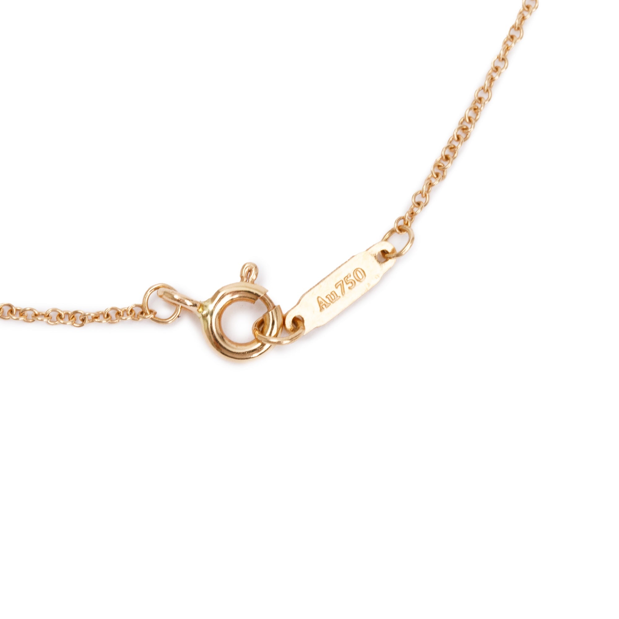 Tiffany & Co. 18k Rose Gold Mini Fleur de Lis Key Pendant Necklace w/ Box