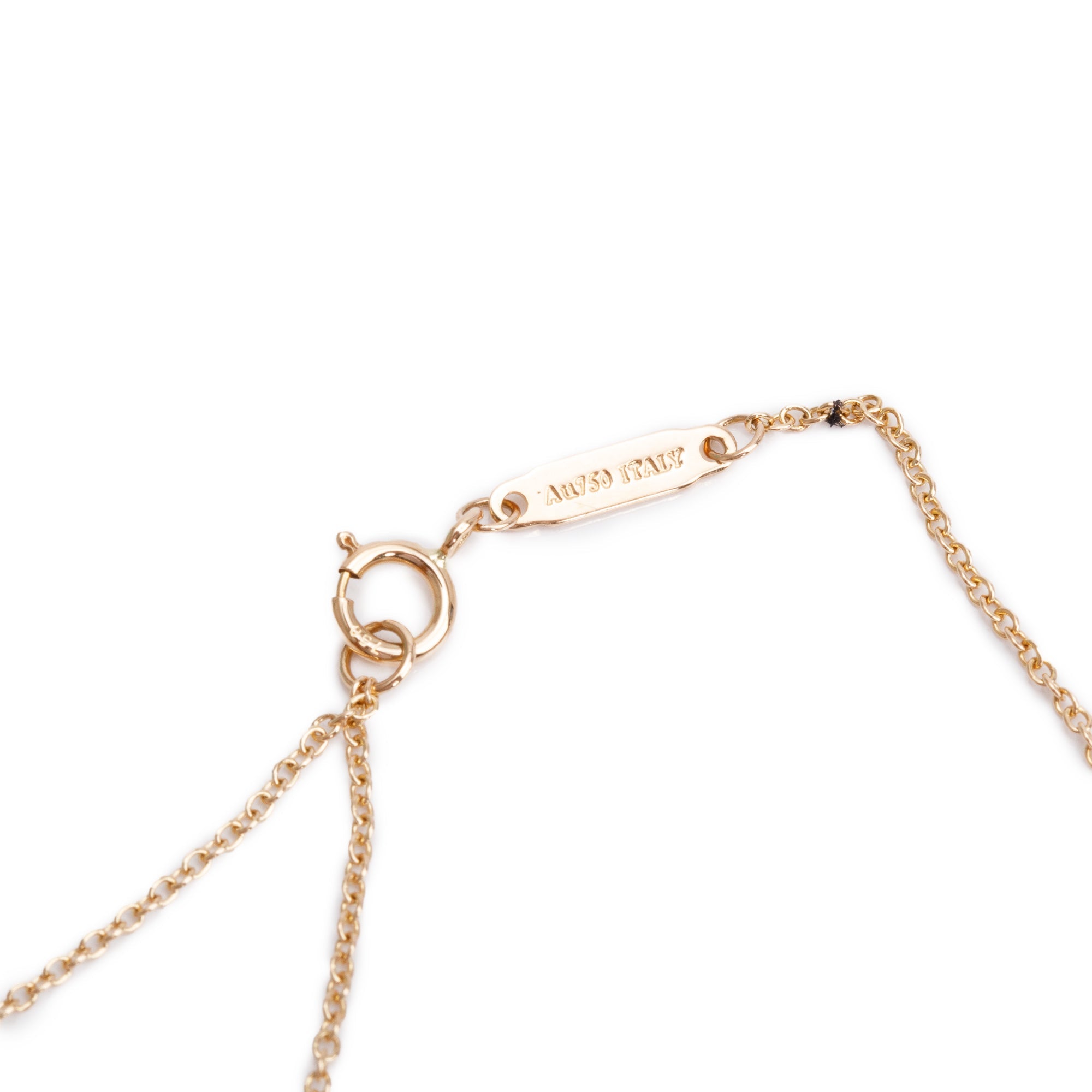 Tiffany & Co. 18k Rose Gold Mini T Smile Diamond Pendant Necklace w/ Box