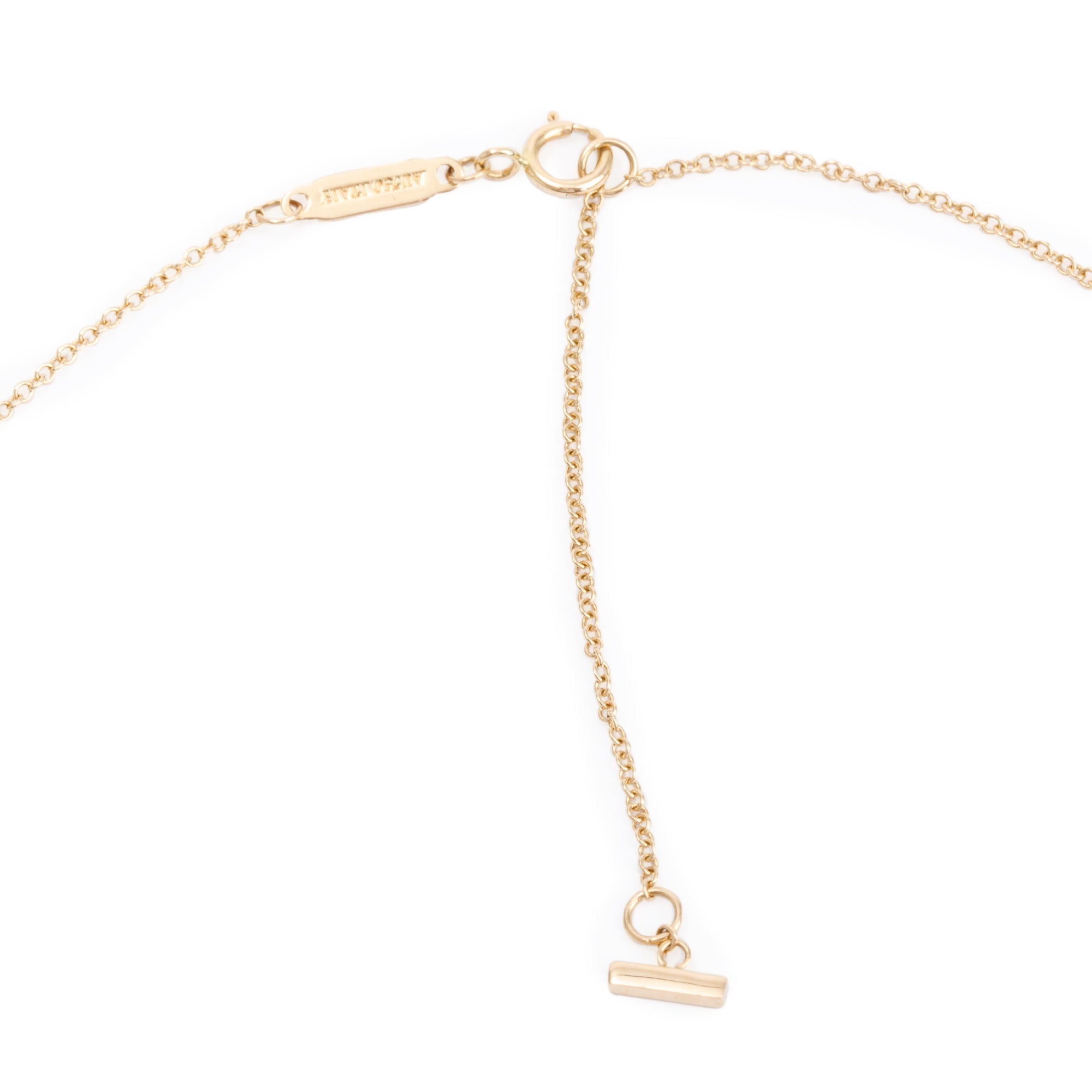 Tiffany & Co. 18k Rose Gold Mini T Smile Diamond Pendant Necklace w/ Box