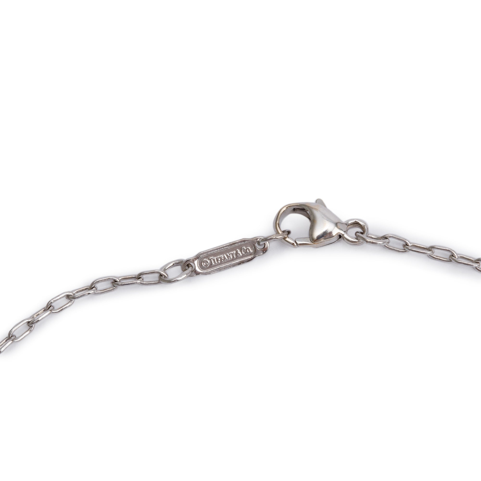 Tiffany & Co. 18k White Gold Diamond Etoile Cross Pendant Necklace w/ Box