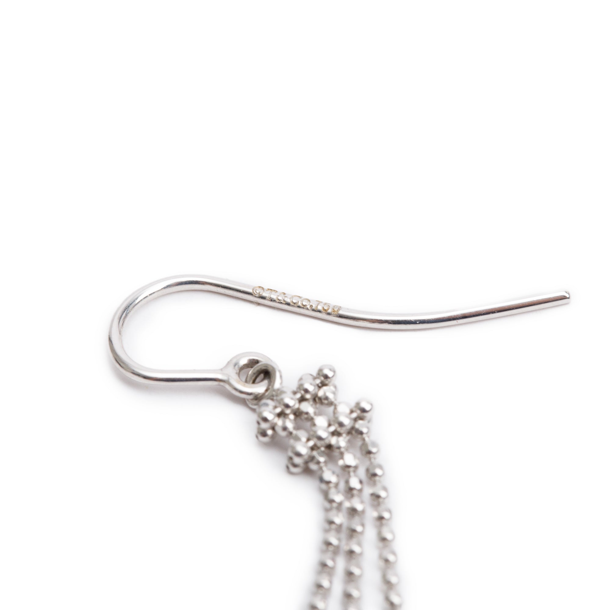 Tiffany & Co. 18k White Gold Fringe Tower Earrings