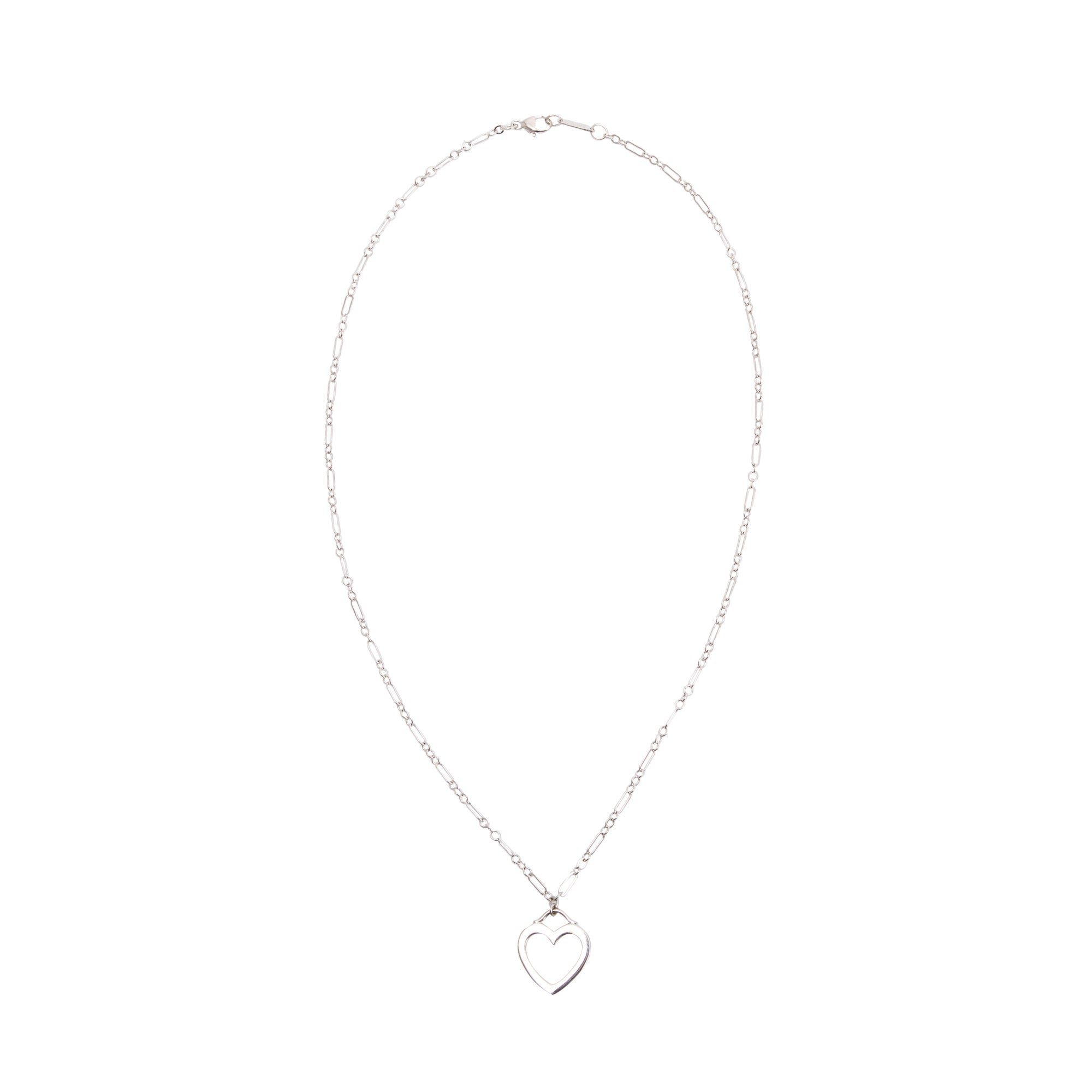 Tiffany & Co. 18k White Gold Small Sentimental Pendant Necklace