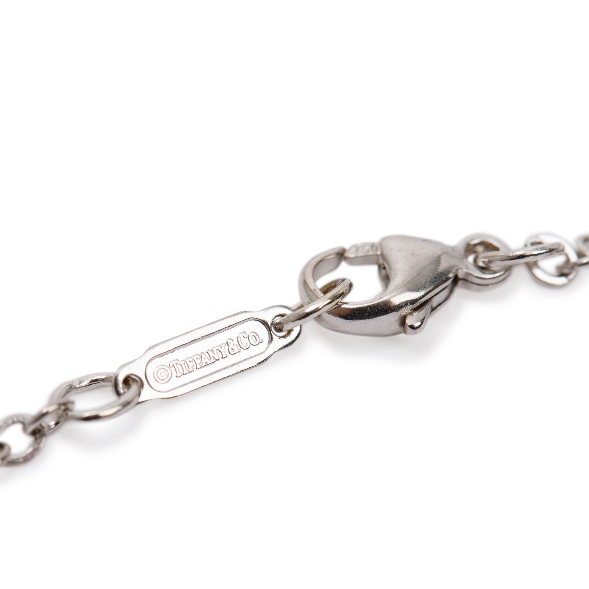 Tiffany & Co. 18k White Gold Small Sentimental Pendant Necklace