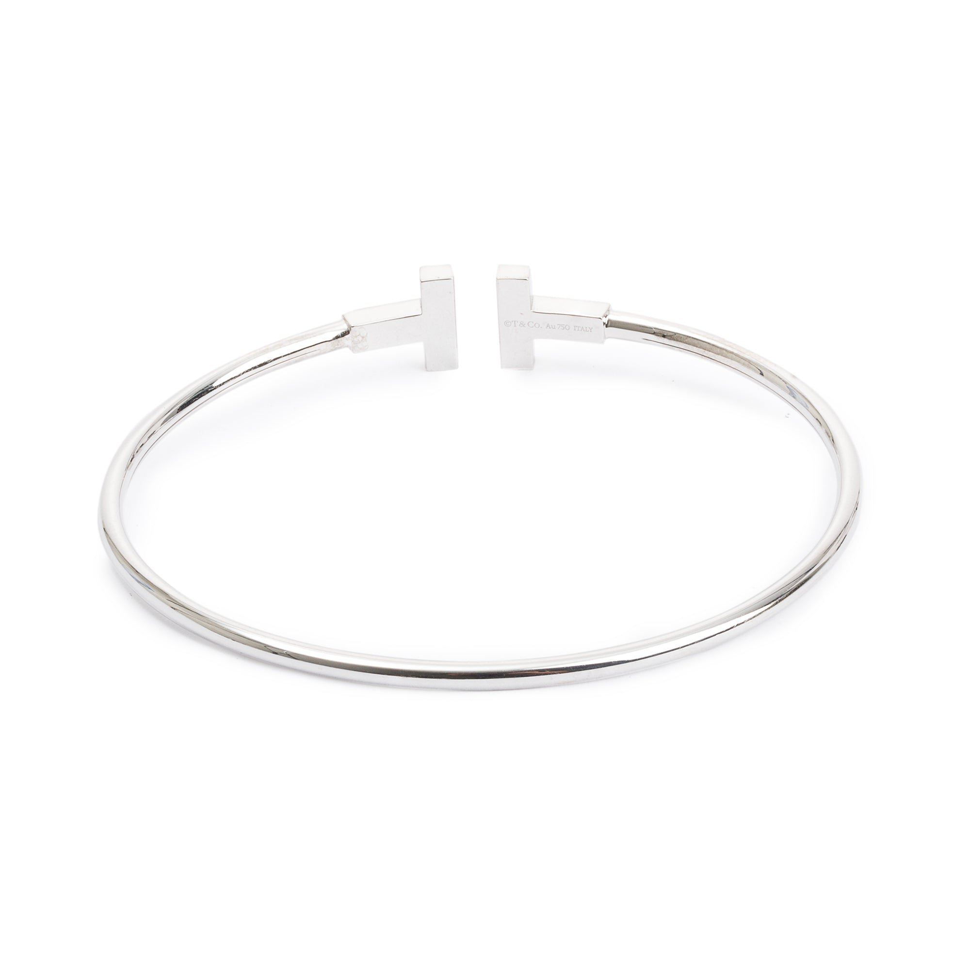 Tiffany & Co. 18k White Gold T Wire Bracelet