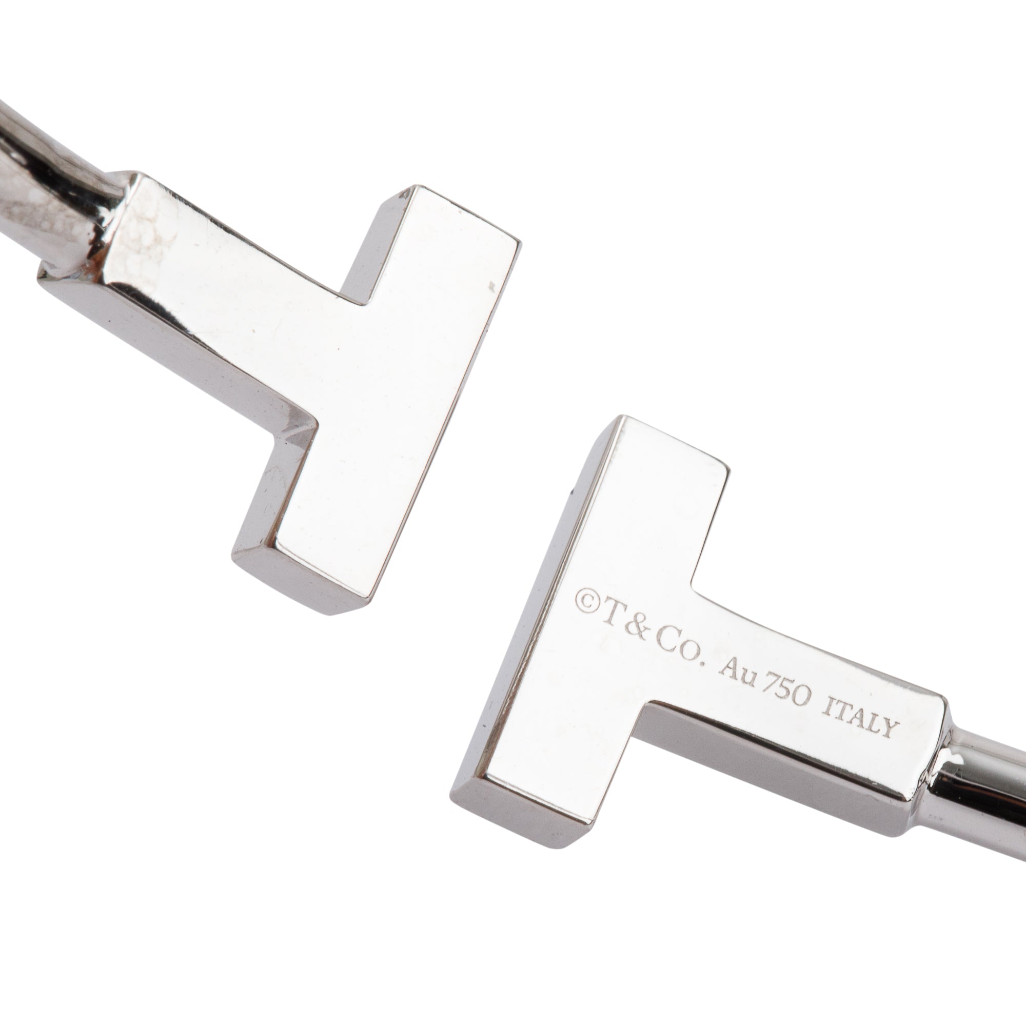 Tiffany & Co. 18k White Gold T Wire Bracelet