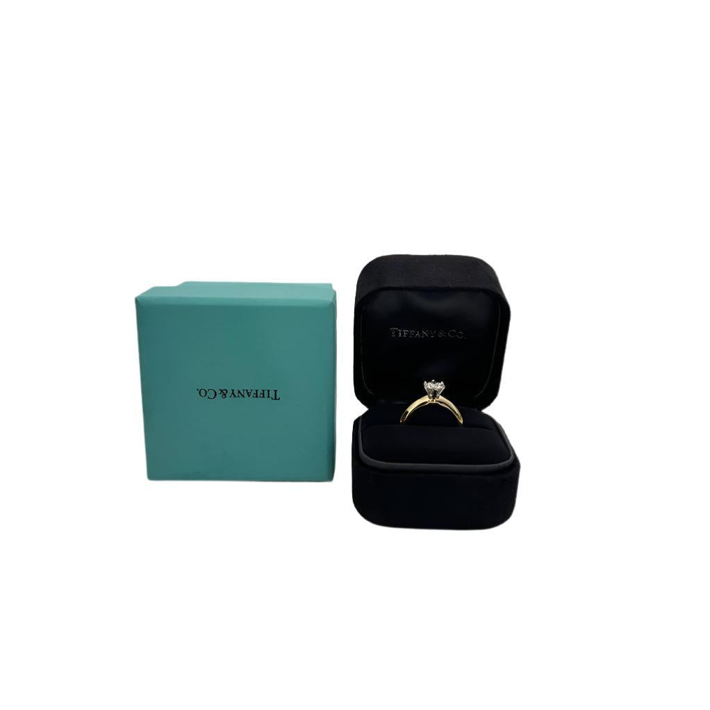 Tiffany & Co. 18k Yellow Gold 0.71 ct. Round Brilliant Cut Diamond Solitaire Engagement Ring, Size 5.5 w/ Box