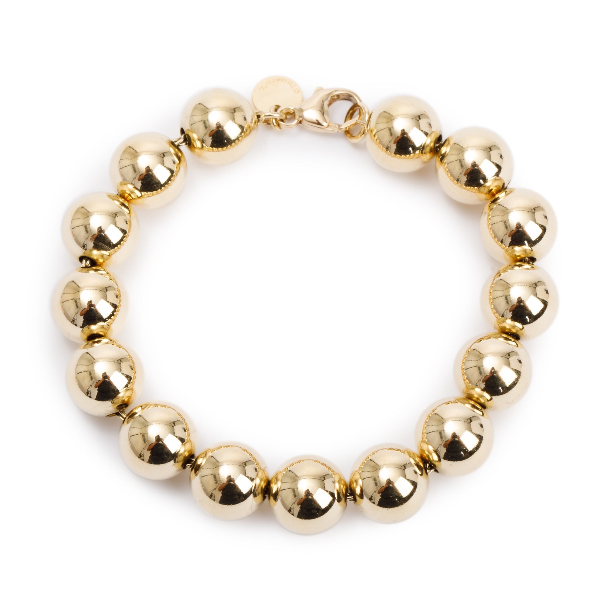 Tiffany 18k Yellow Gold 10 MM HardWear Ball Bracelet – OLIVER'S