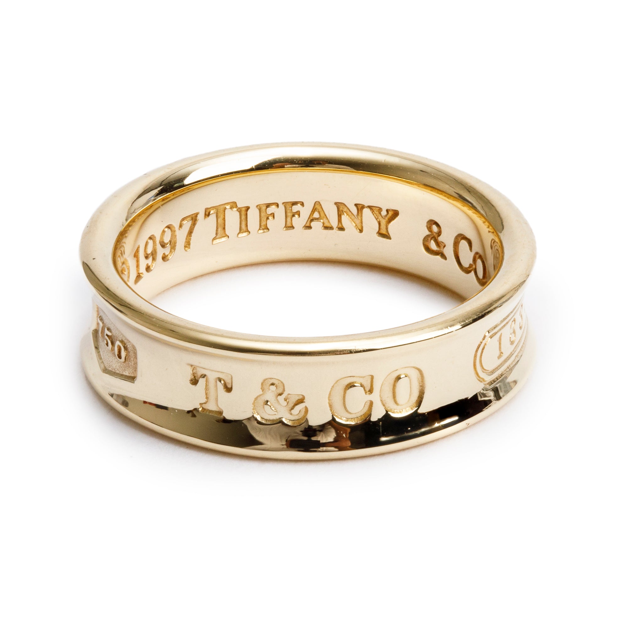 Tiffany & Co. 18k Yellow Gold 1837 Ring, Size 7