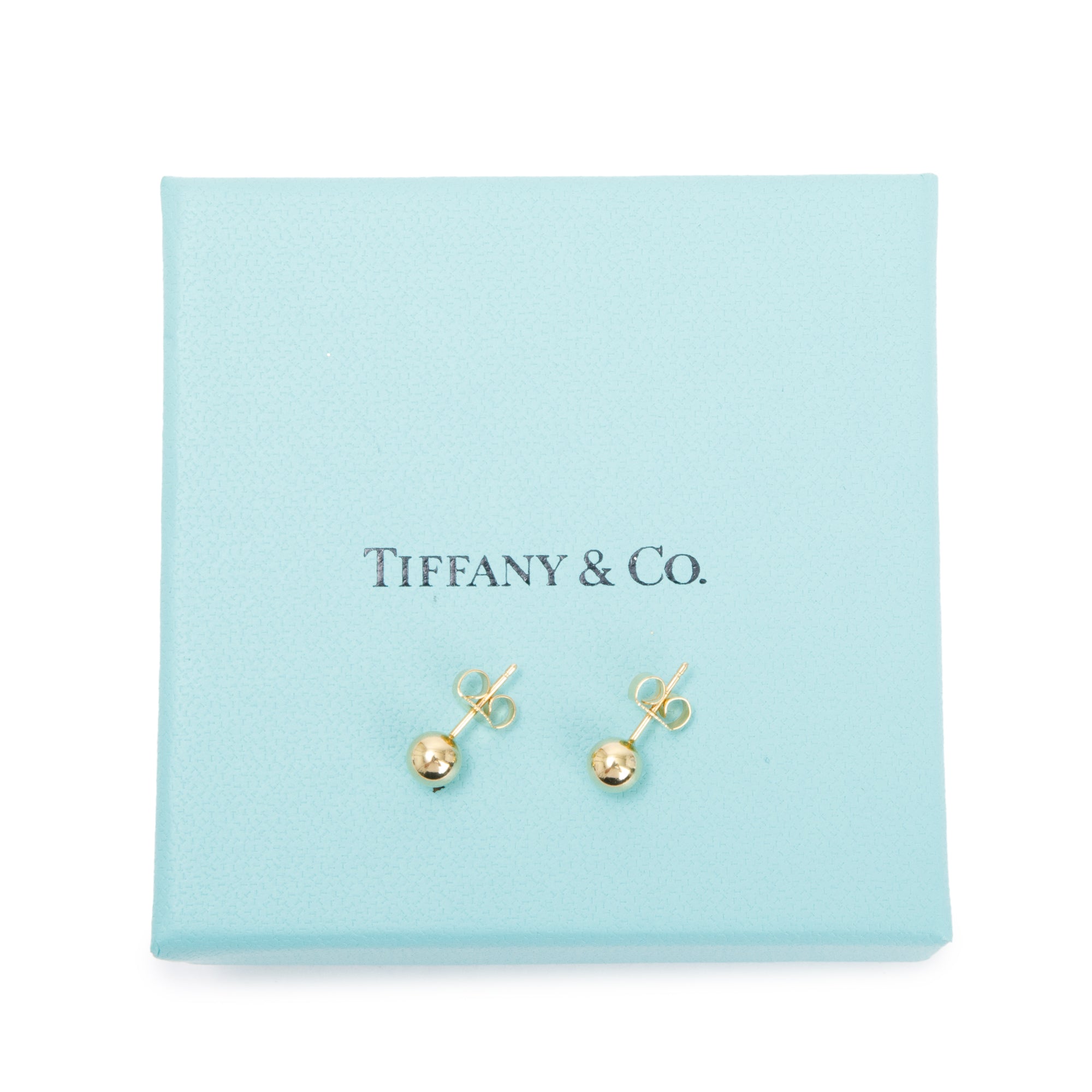 Tiffany & Co. 18k Yellow Gold 5MM HardWear Ball Earrings