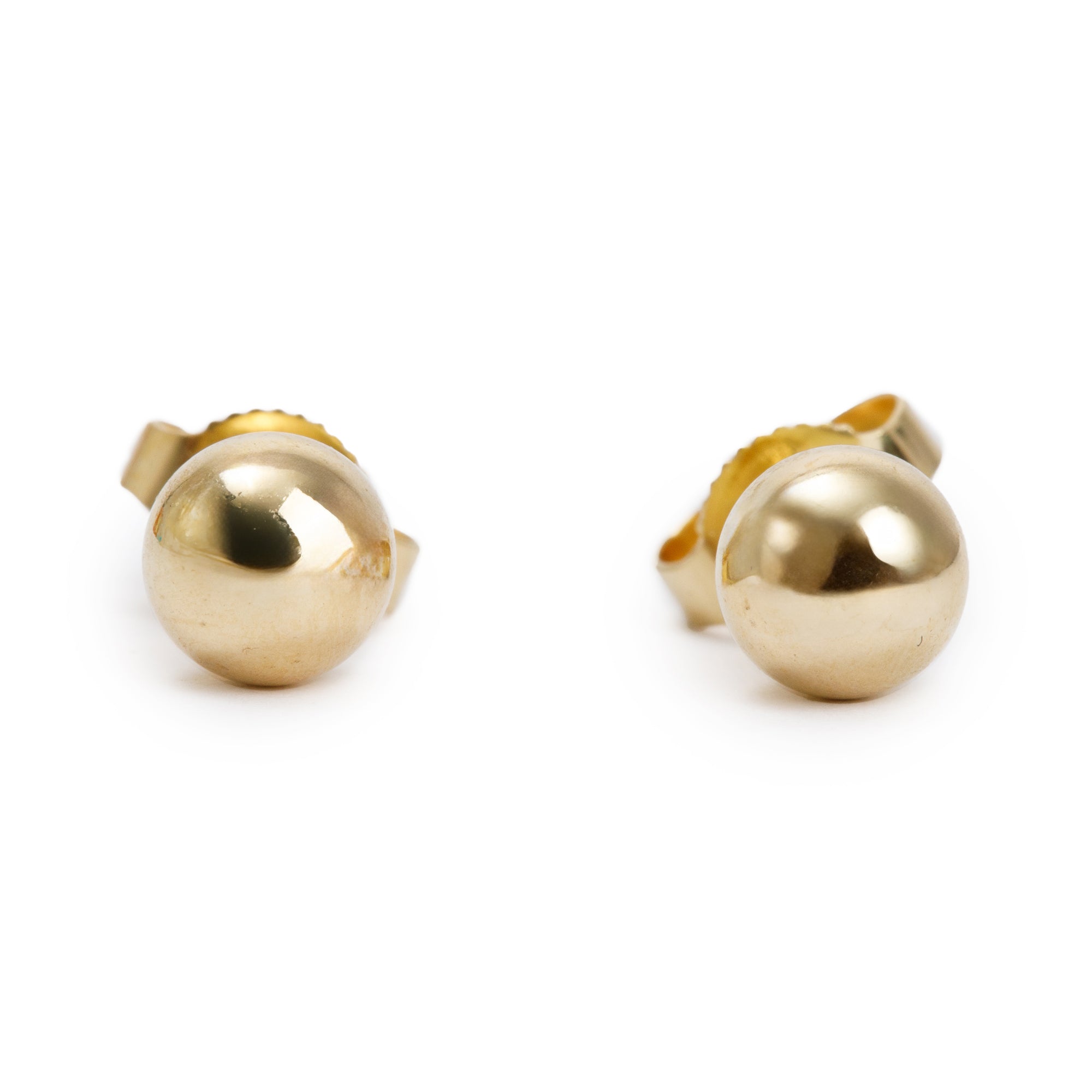 Tiffany & Co. 18k Yellow Gold 5MM HardWear Ball Earrings