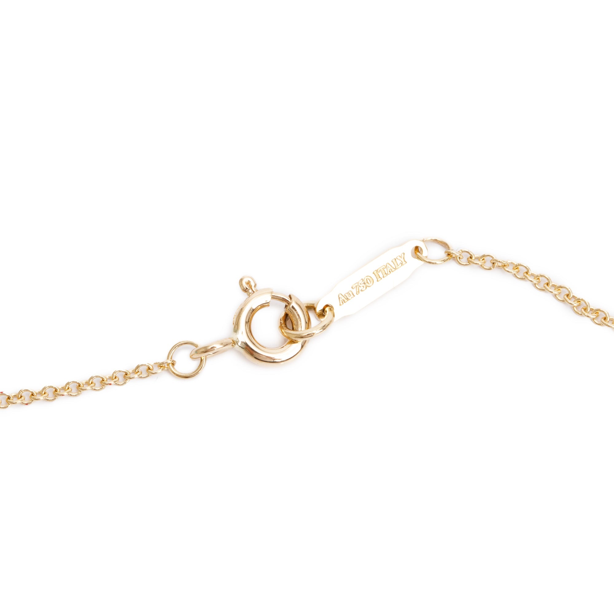 Tiffany & Co. 18k Yellow Gold Diamond 1837 Circle Pendant Necklace w/ Box