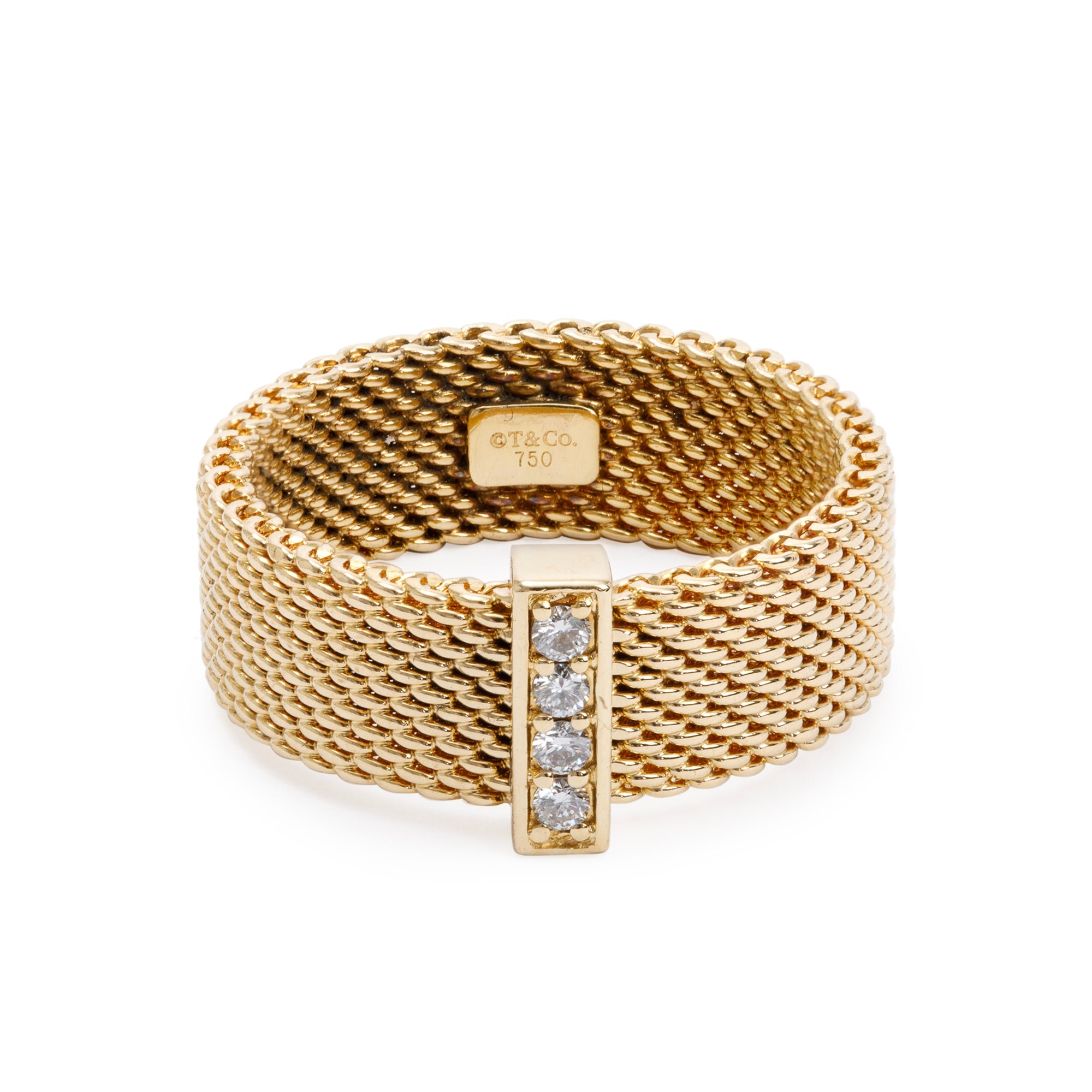 Tiffany & Co. 18k Yellow Gold Diamond Somerset Ring, Size 6.5