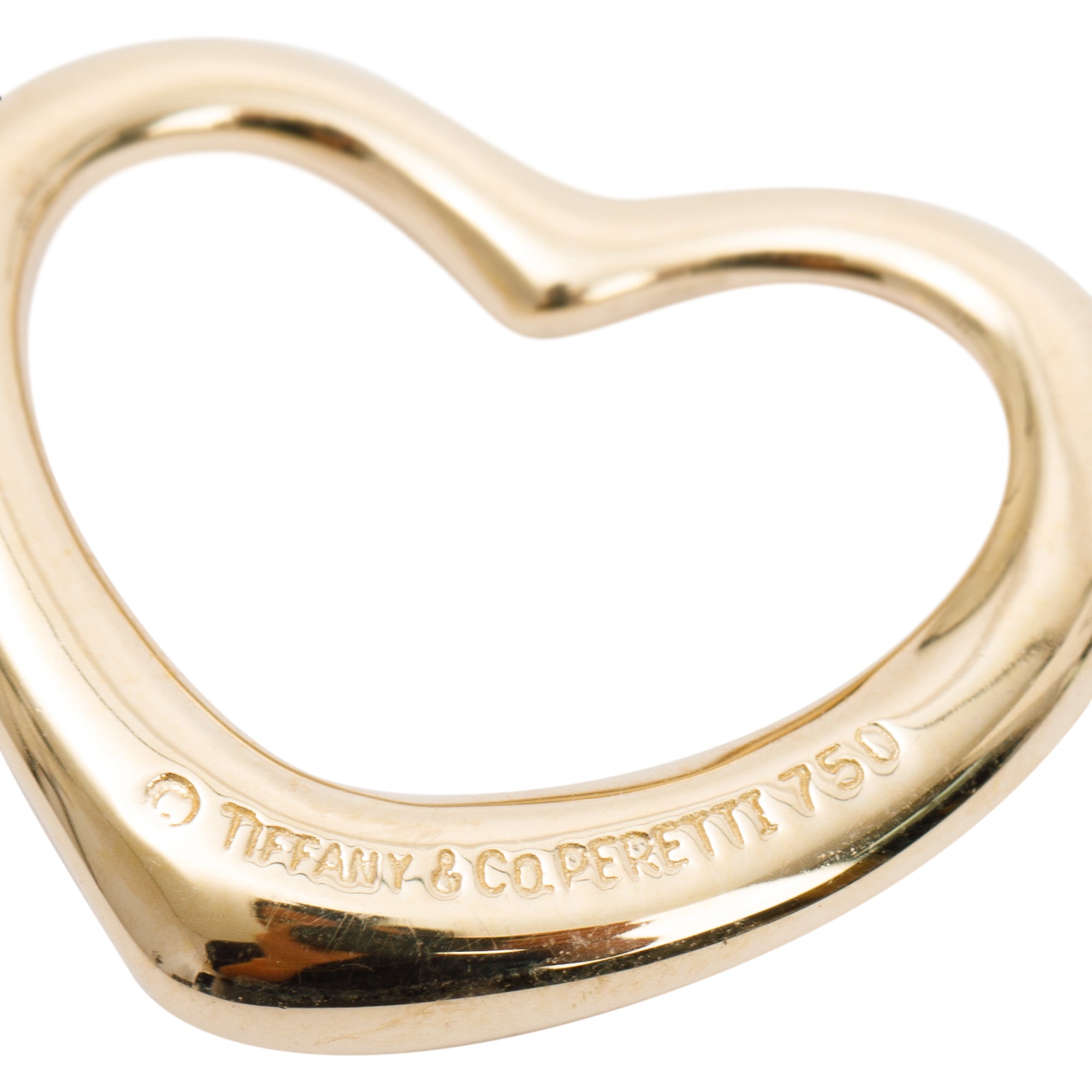 Tiffany & Co. 18k Yellow Gold Elsa Peretti Open Heart Pendant, 22 MM