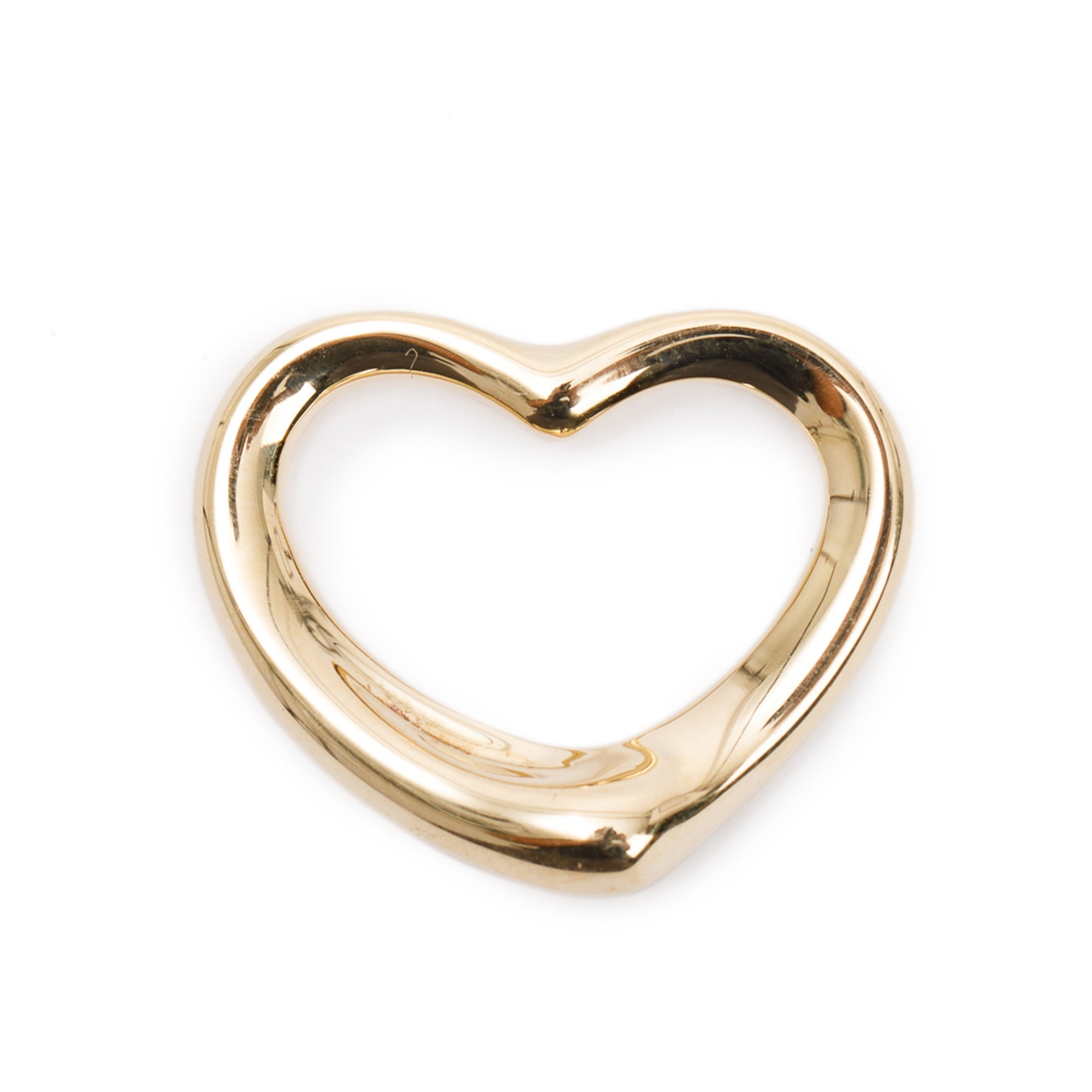 Tiffany & Co. 18k Yellow Gold Elsa Peretti Open Heart Pendant, 22 MM