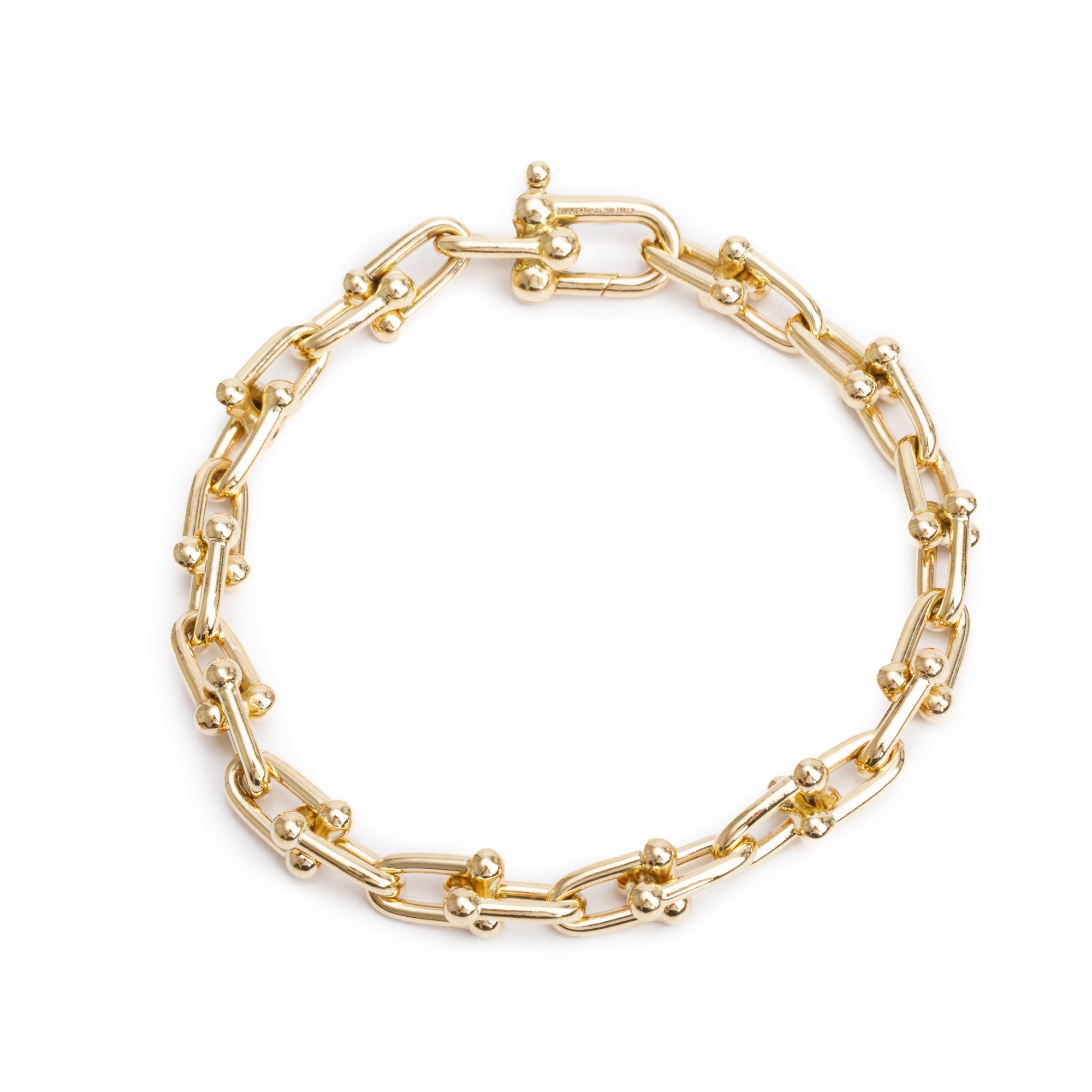 Tiffany & Co. 18k Yellow Gold HardWear Small Link Bracelet w/ Box & Receipt