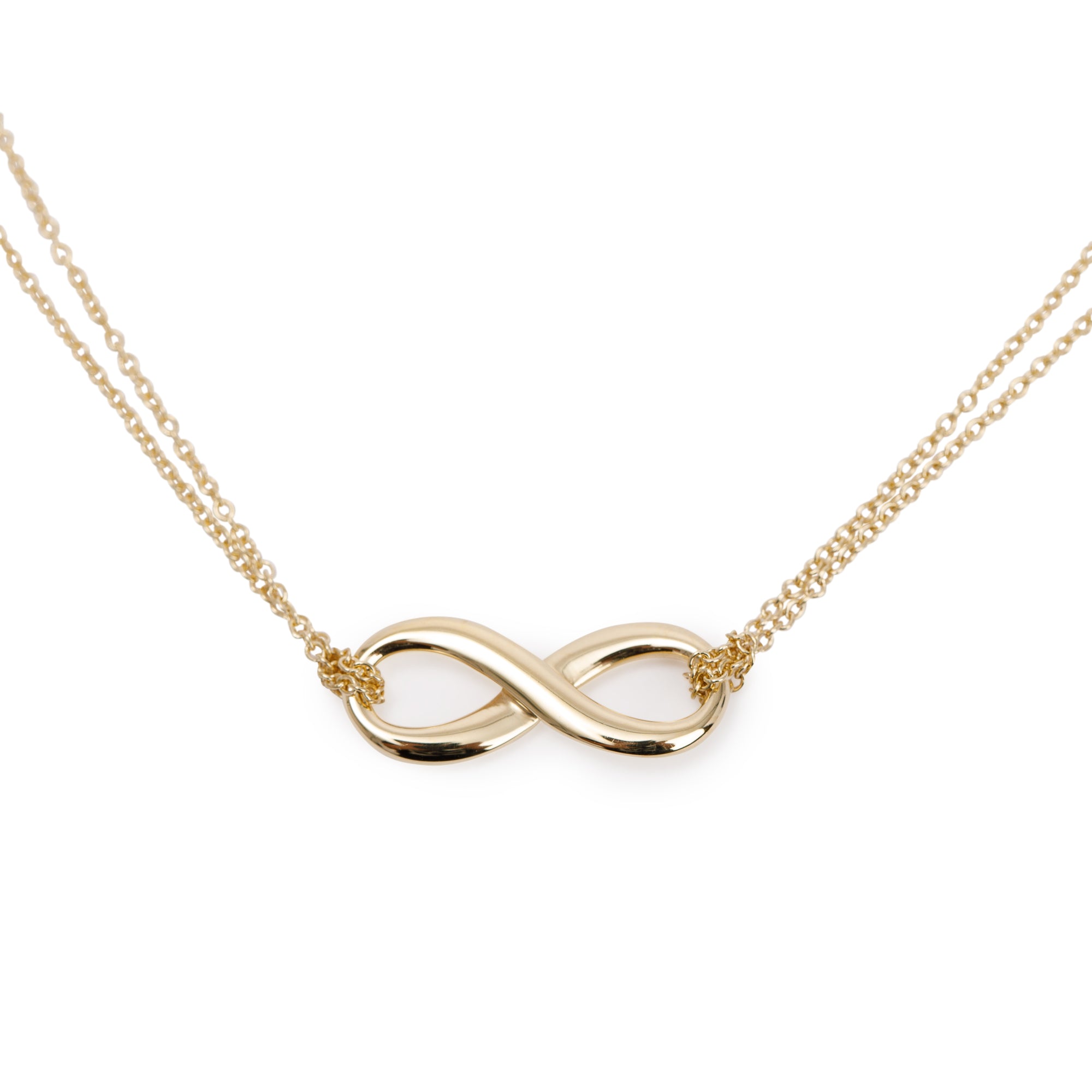 Tiffany & Co. 18k Yellow Gold Infinity Pendant Necklace
