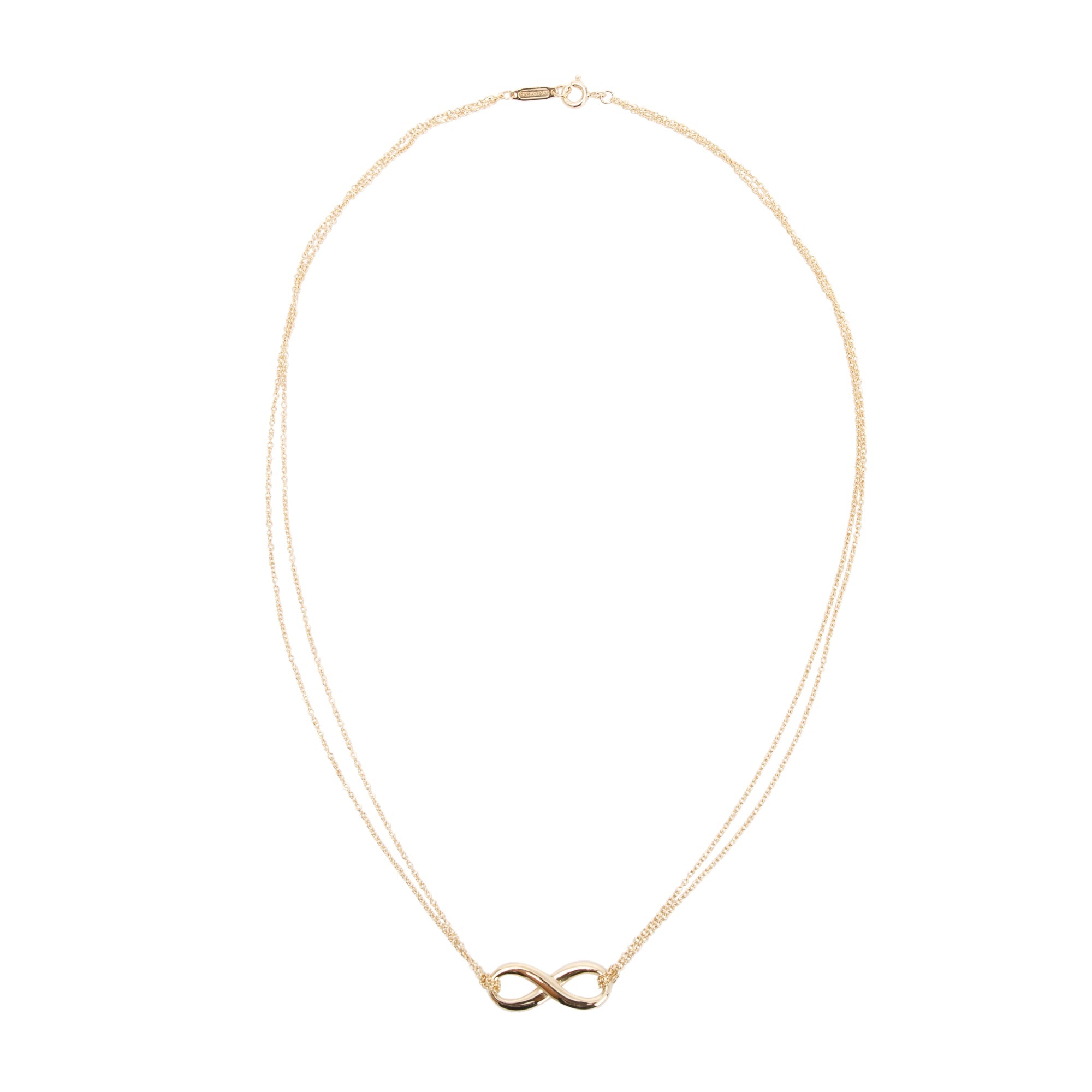 Tiffany & Co. 18k Yellow Gold Infinity Pendant Necklace
