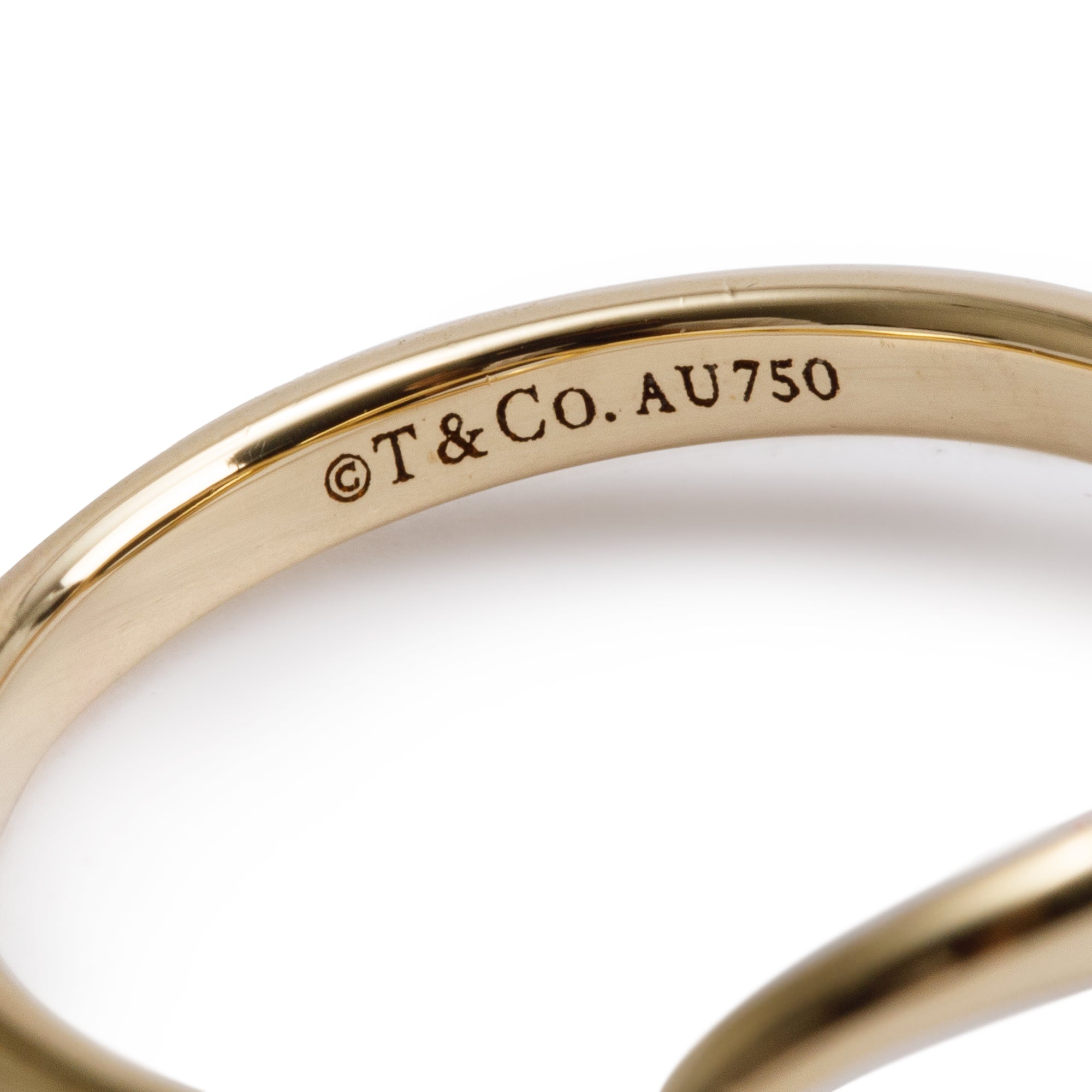 Tiffany & Co. 18k Yellow Gold Infinity Ring, Size 5