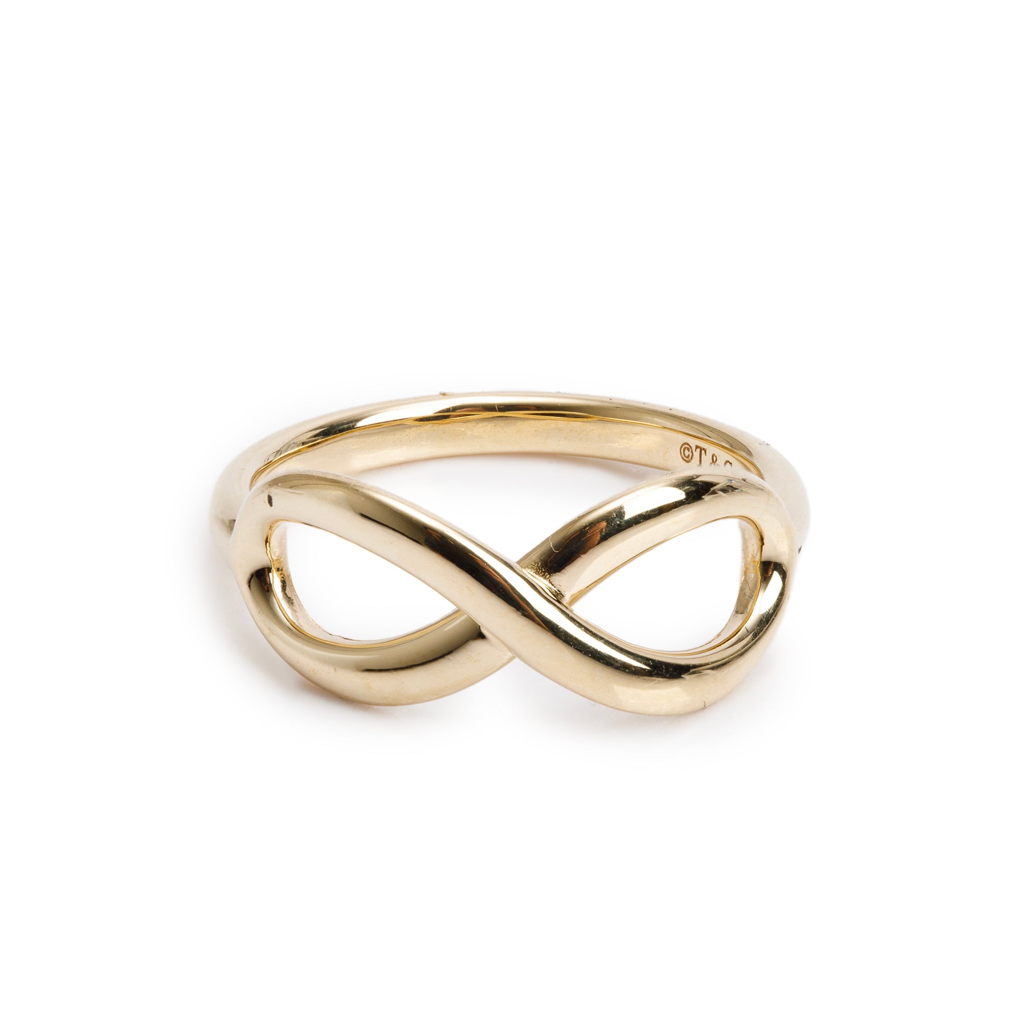 Tiffany & Co. 18k Yellow Gold Infinity Ring, Size 5