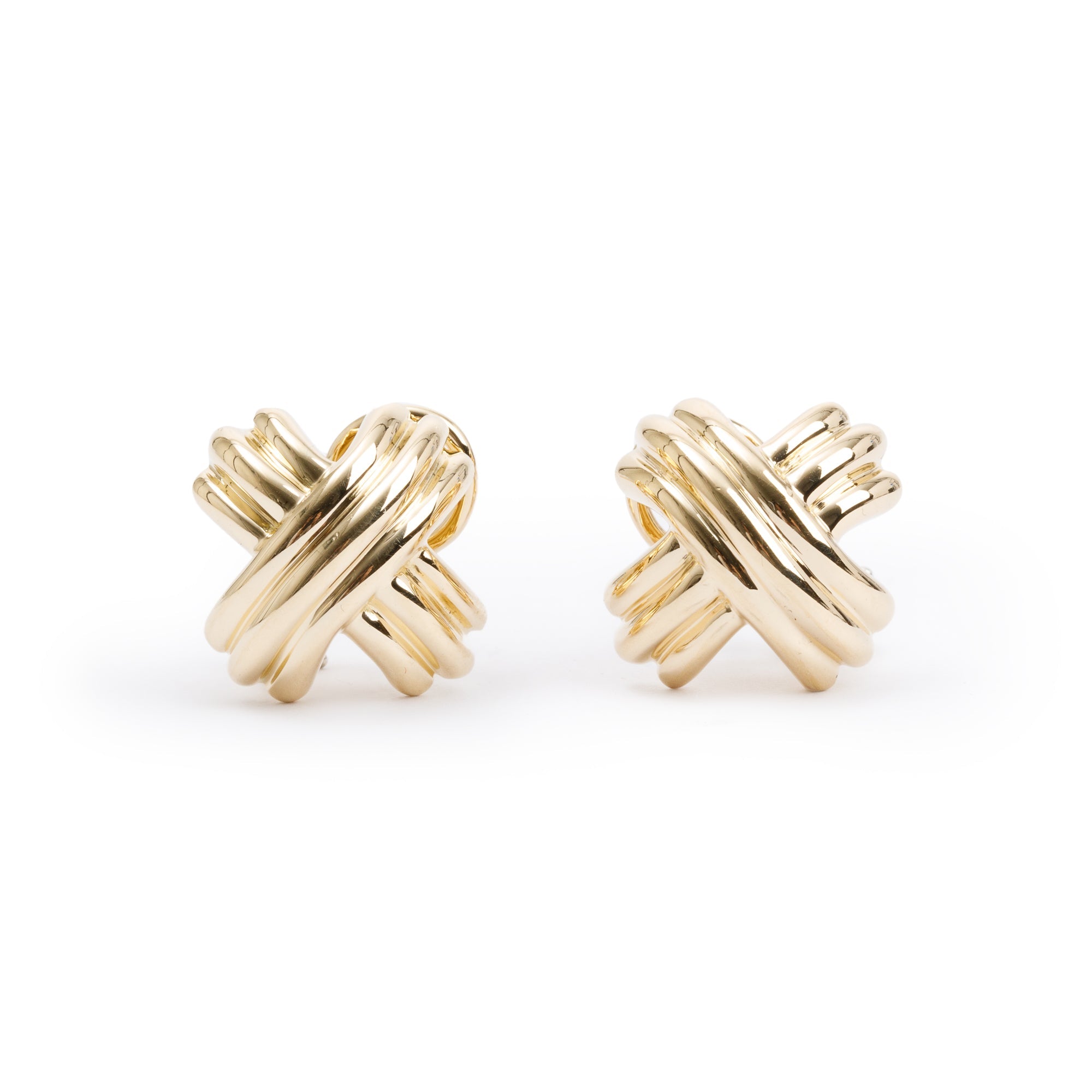 Tiffany & Co. 18k Yellow Gold Large Signature X Earrings