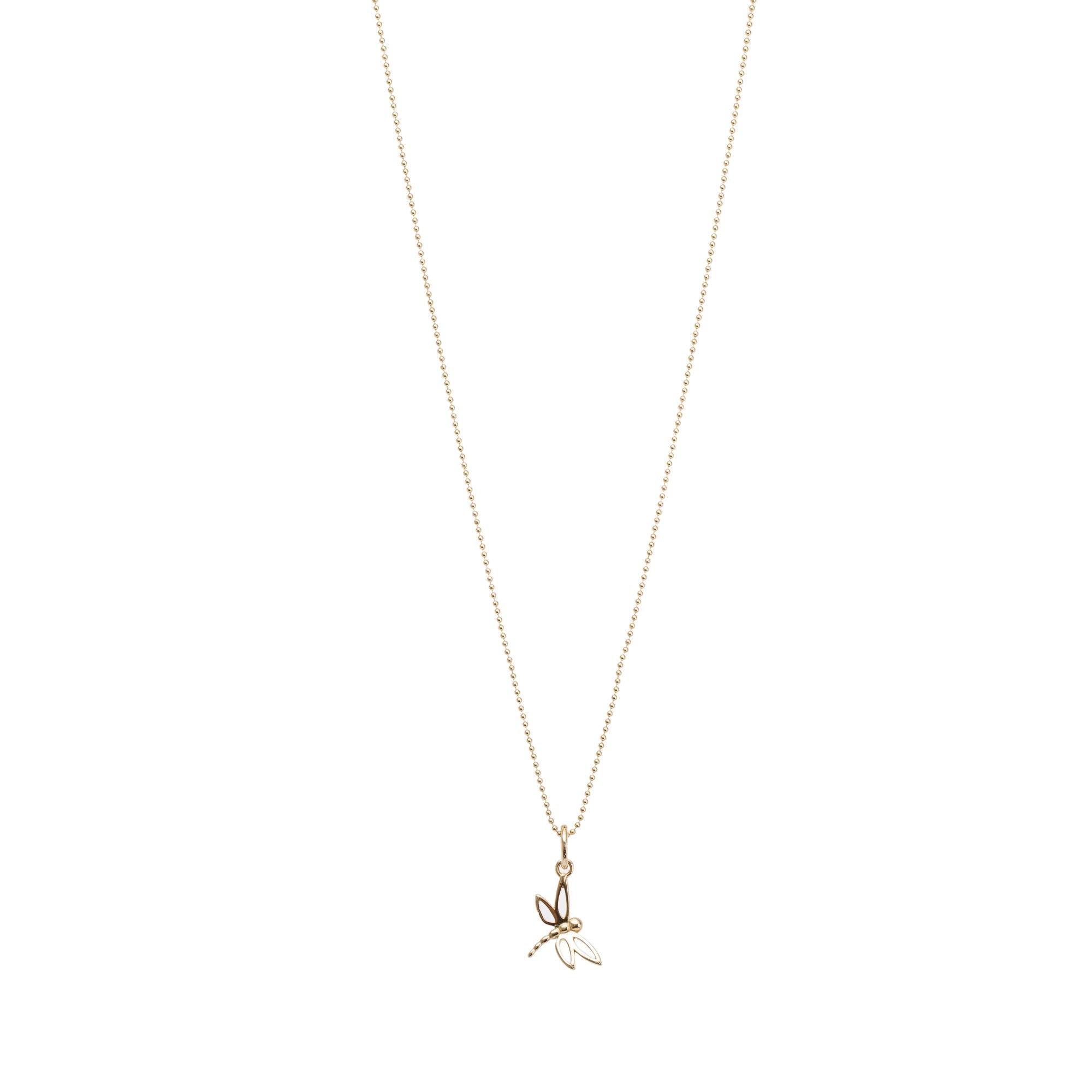 Tiffany & Co. 18k Yellow Gold Mini Dragonfly Pendant Necklace w/ Box