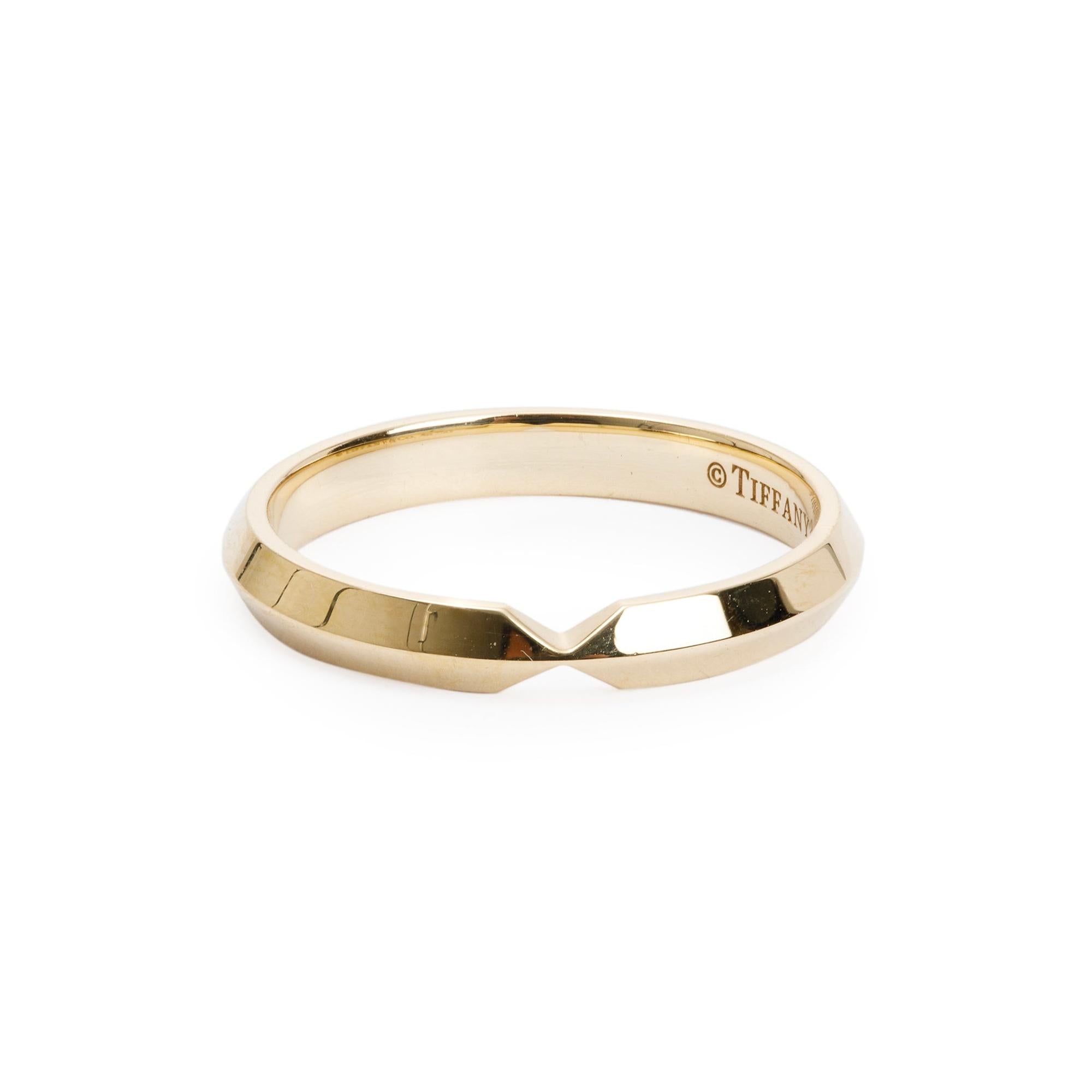 Tiffany & Co. 18k Yellow Gold Nesting Narrow Band Ring, Size 7.5