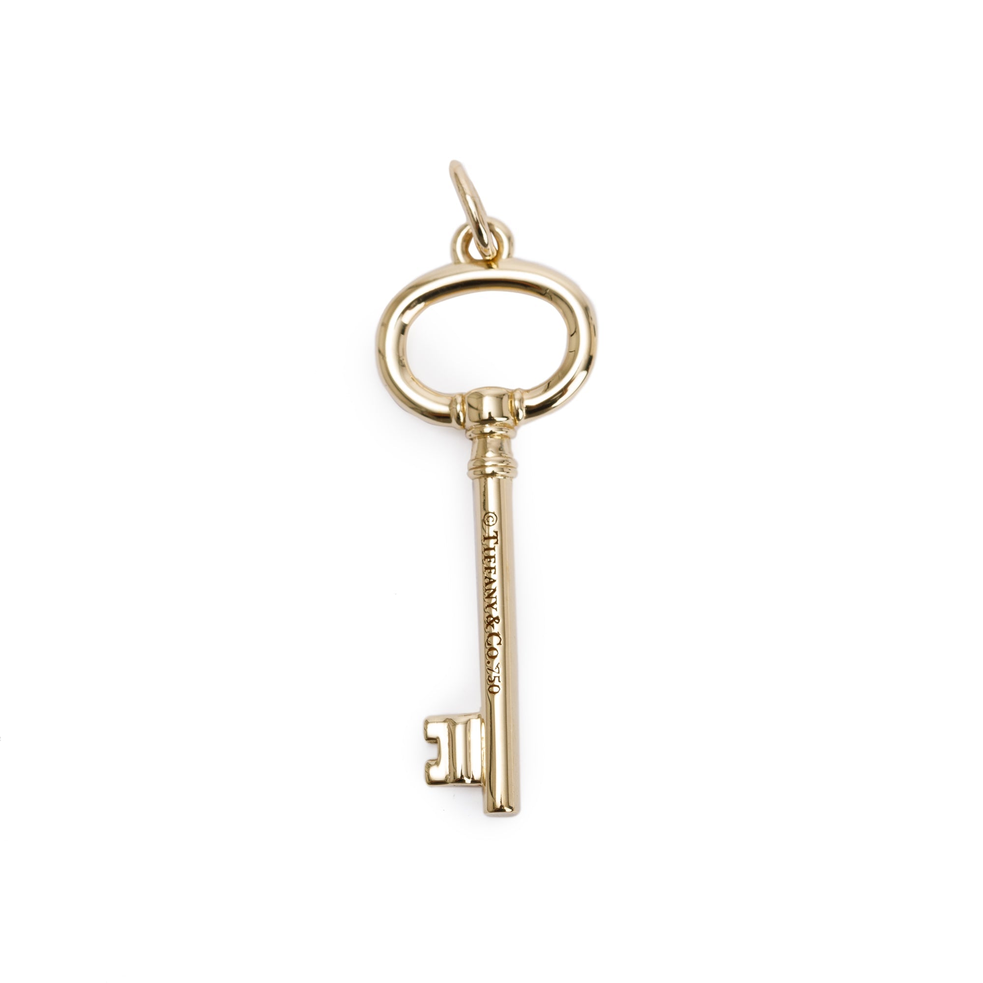 Tiffany & Co. 18k Yellow Gold Oval Key Pendant