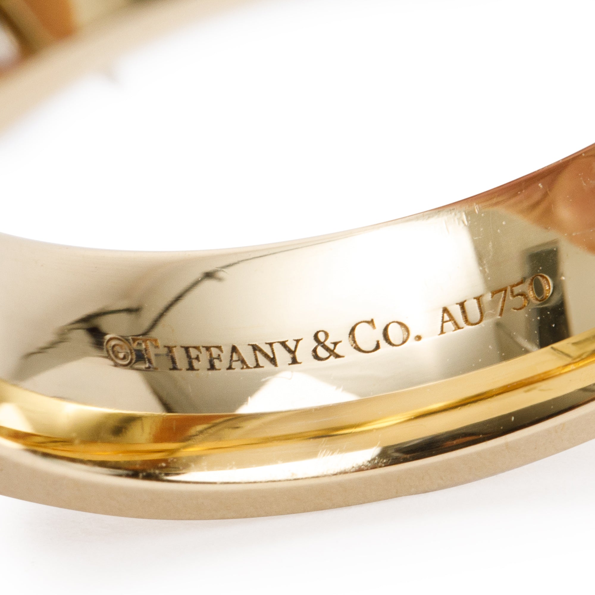 Tiffany & Co. 18k Yellow Gold T Narrow 5.5MM Wide Ring, Size 8.5 w/ Box