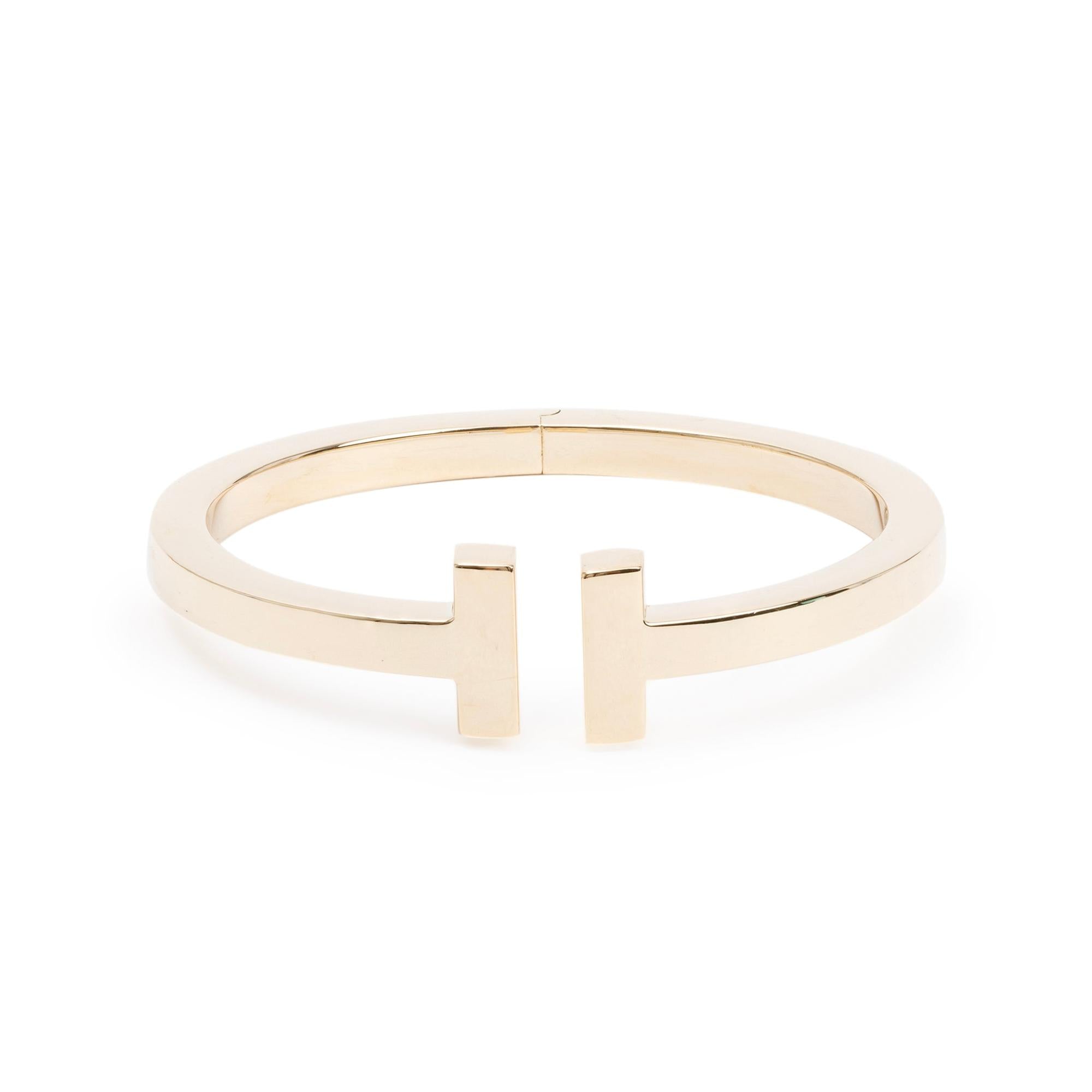 Tiffany & Co. 18k Yellow Gold T Square Bracelet w/ Box