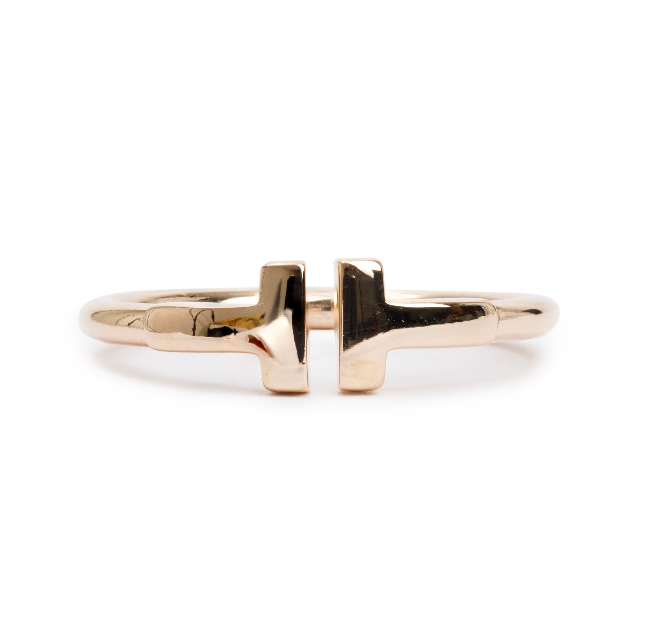Tiffany & Co. 18k Yellow Gold T Wire Ring, Size 7